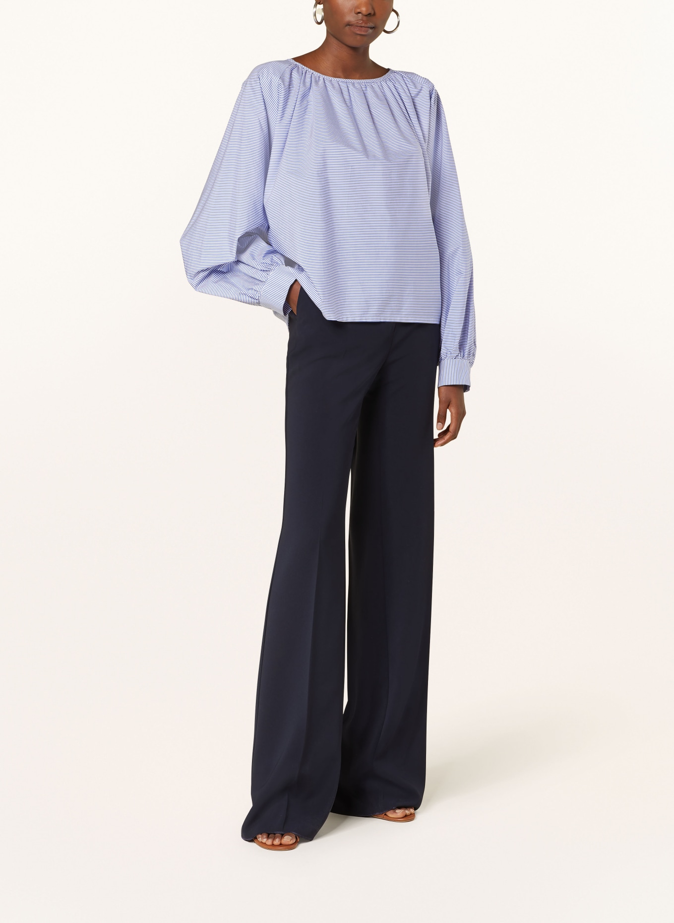 EVA MANN Shirt blouse ANNELI ALVERCA, Color: BLUE/ WHITE (Image 2)