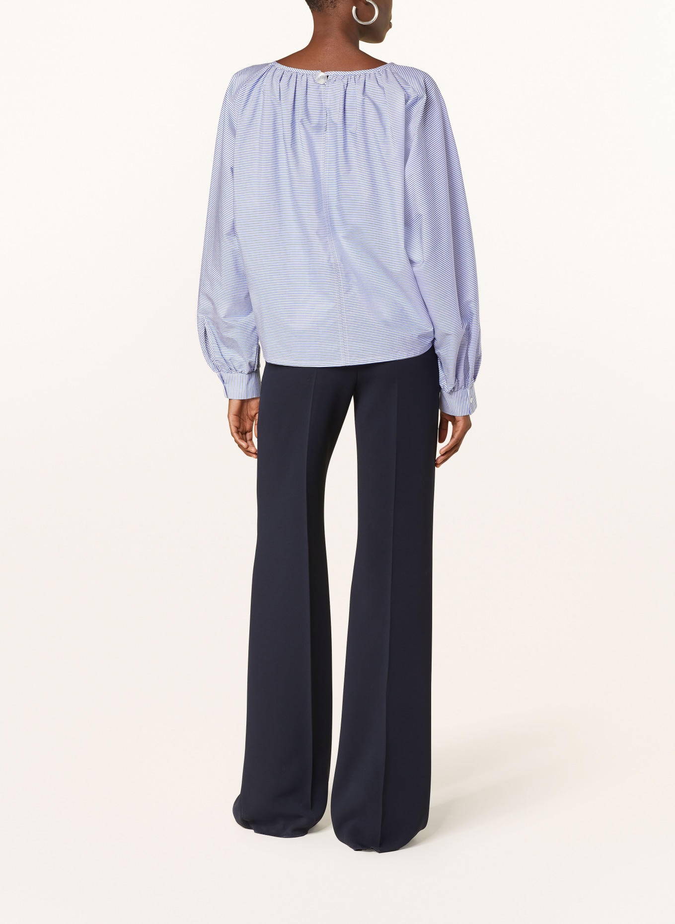 EVA MANN Shirt blouse ANNELI ALVERCA, Color: BLUE/ WHITE (Image 3)