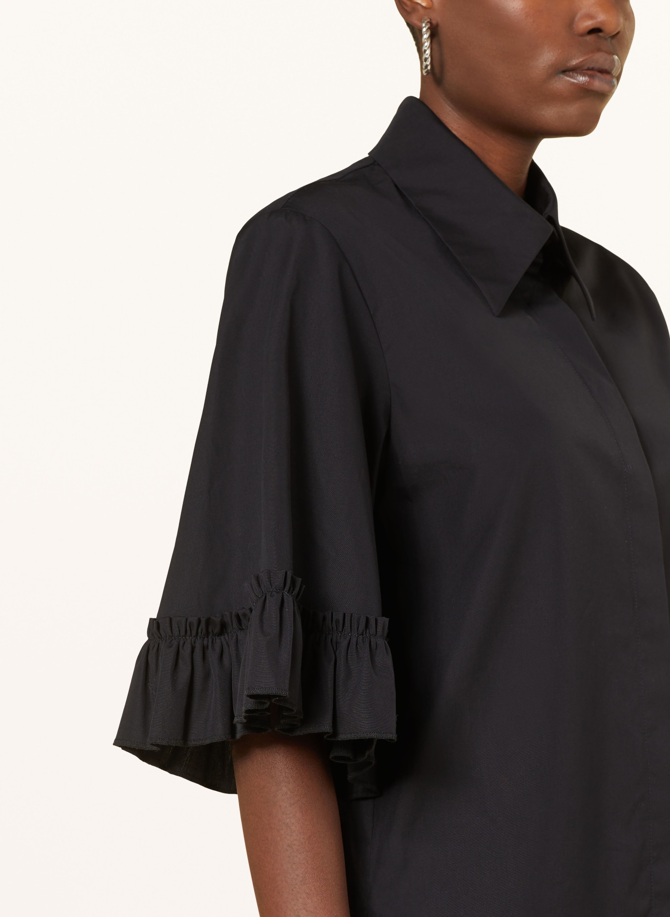EVA MANN Shirt blouse OLIVE POLO, Color: BLACK (Image 4)
