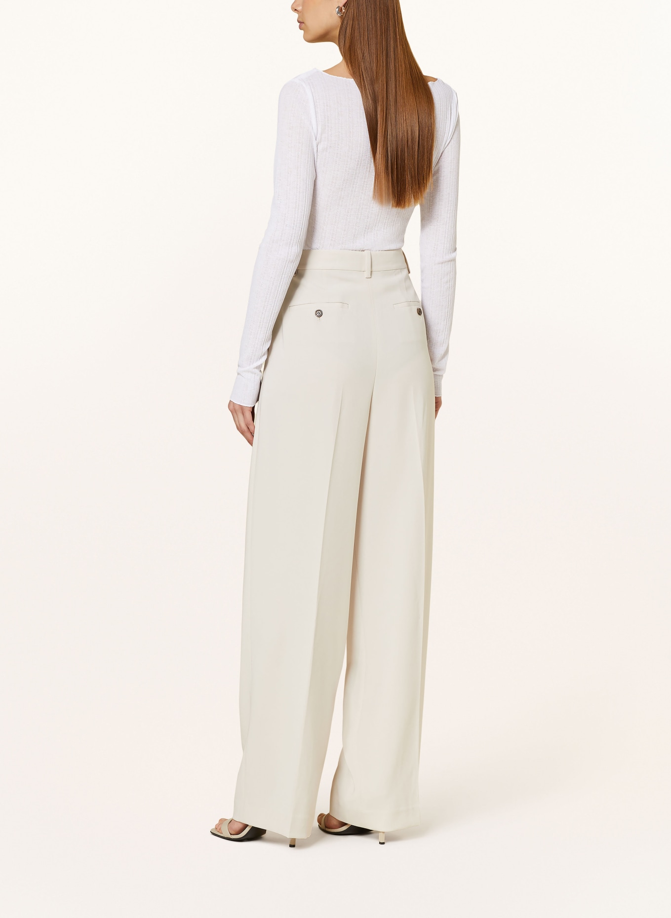 Theory Wide leg trousers, Color: WHITE (Image 3)