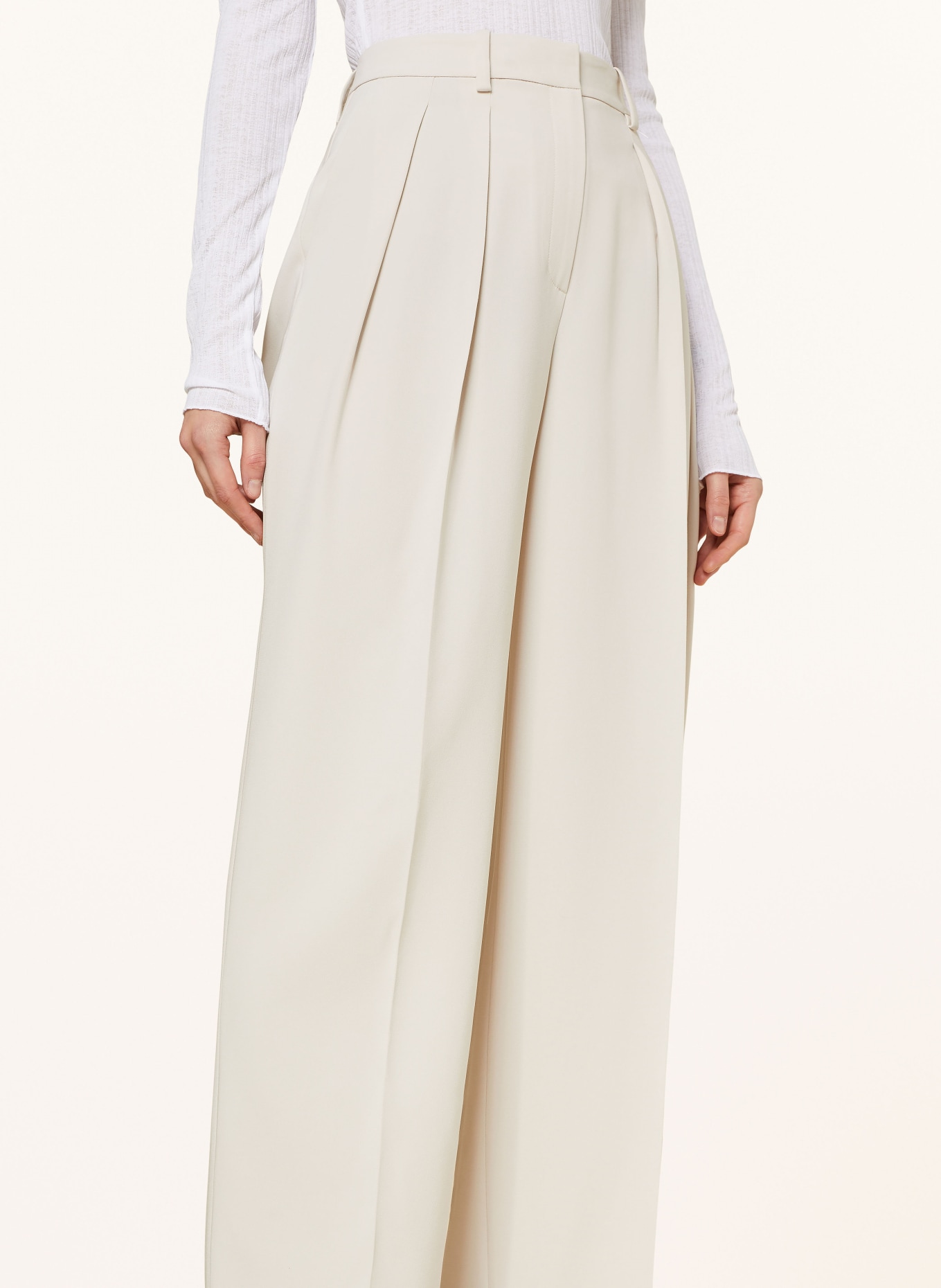 Theory Wide leg trousers, Color: WHITE (Image 5)