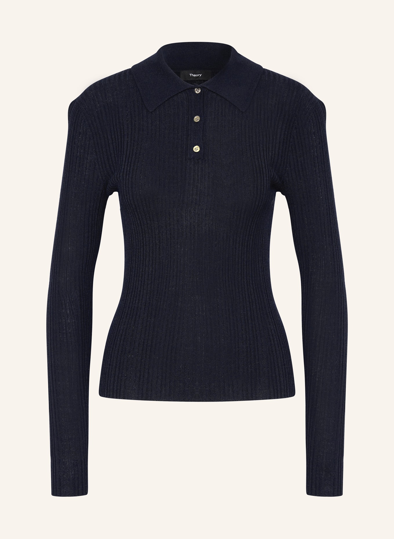 Theory Knitted polo shirt, Color: DARK BLUE (Image 1)