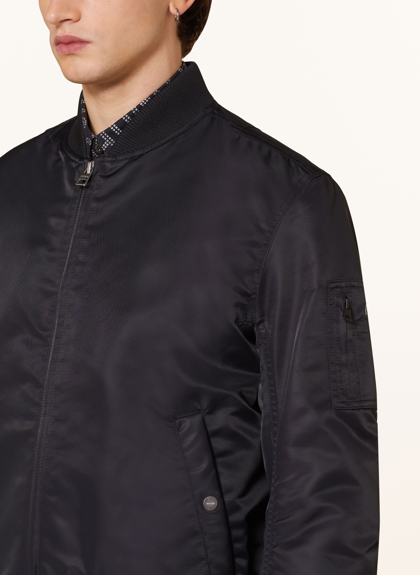 HUGO Bomber jacket BALAM, Color: BLACK (Image 4)