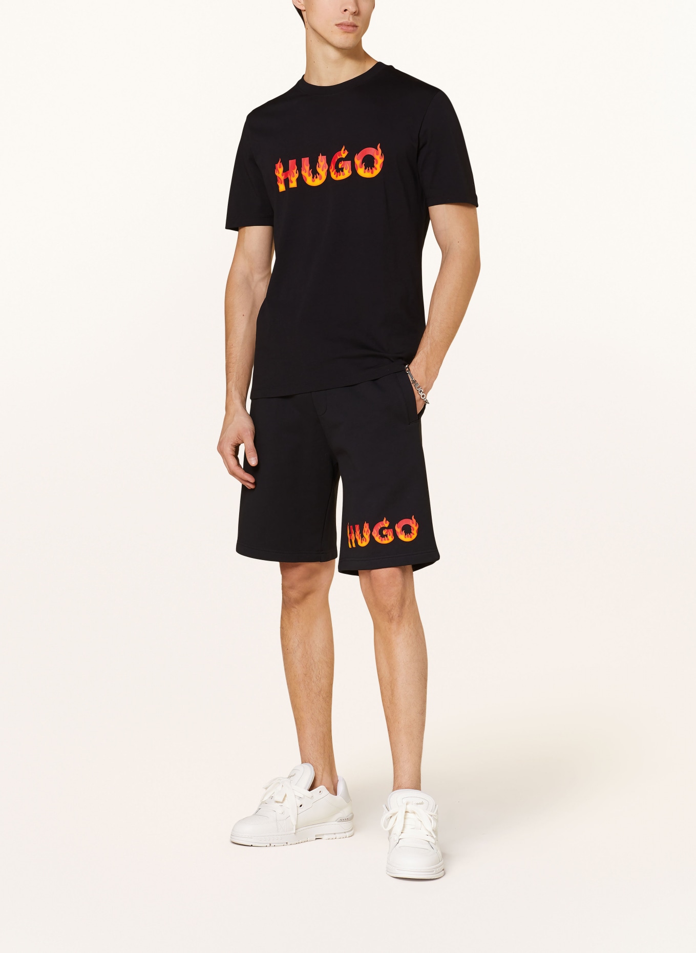 HUGO T-shirt DANDA, Color: BLACK (Image 2)