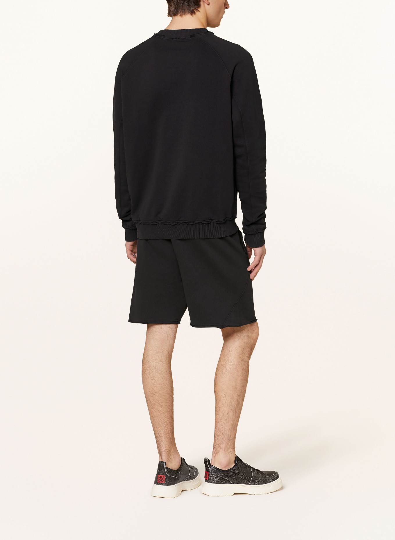 HUGO Sweat shorts DLAKE relaxed fit, Color: BLACK (Image 3)
