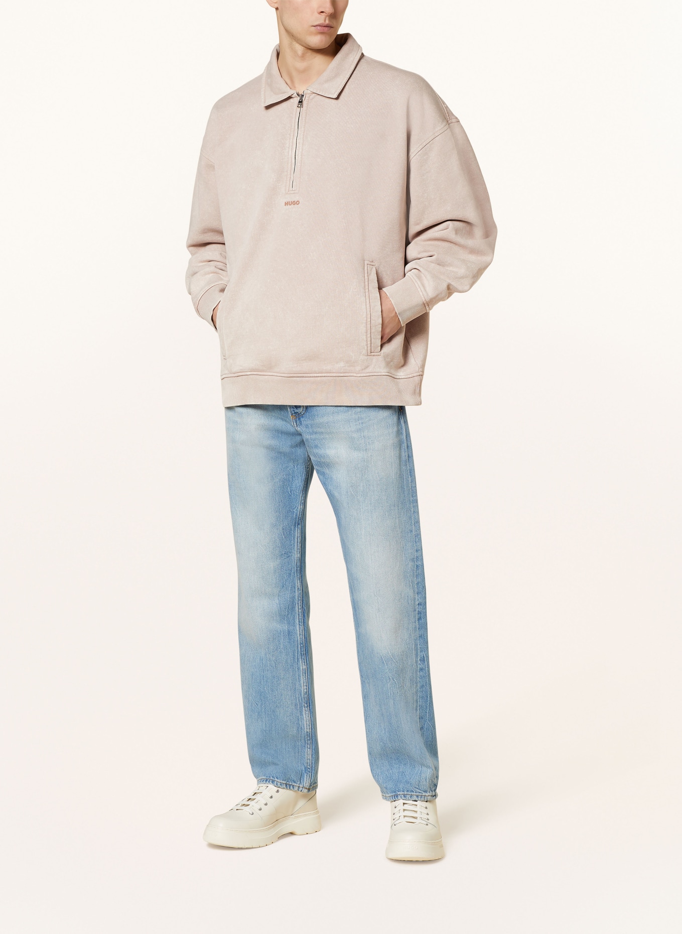 HUGO Sweatshirt DUNOCHE, Color: BEIGE (Image 2)