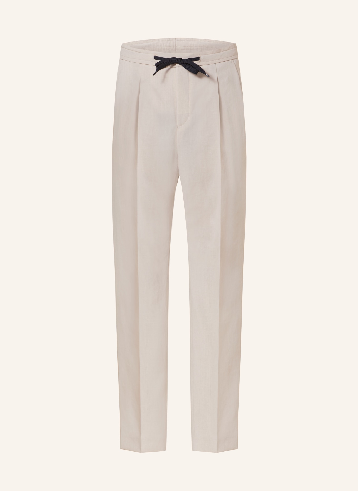 HUGO Spodnie garniturowe TEAGAN w stylu dresowym regular fit, Kolor: 261 MEDIUM BEIGE (Obrazek 1)