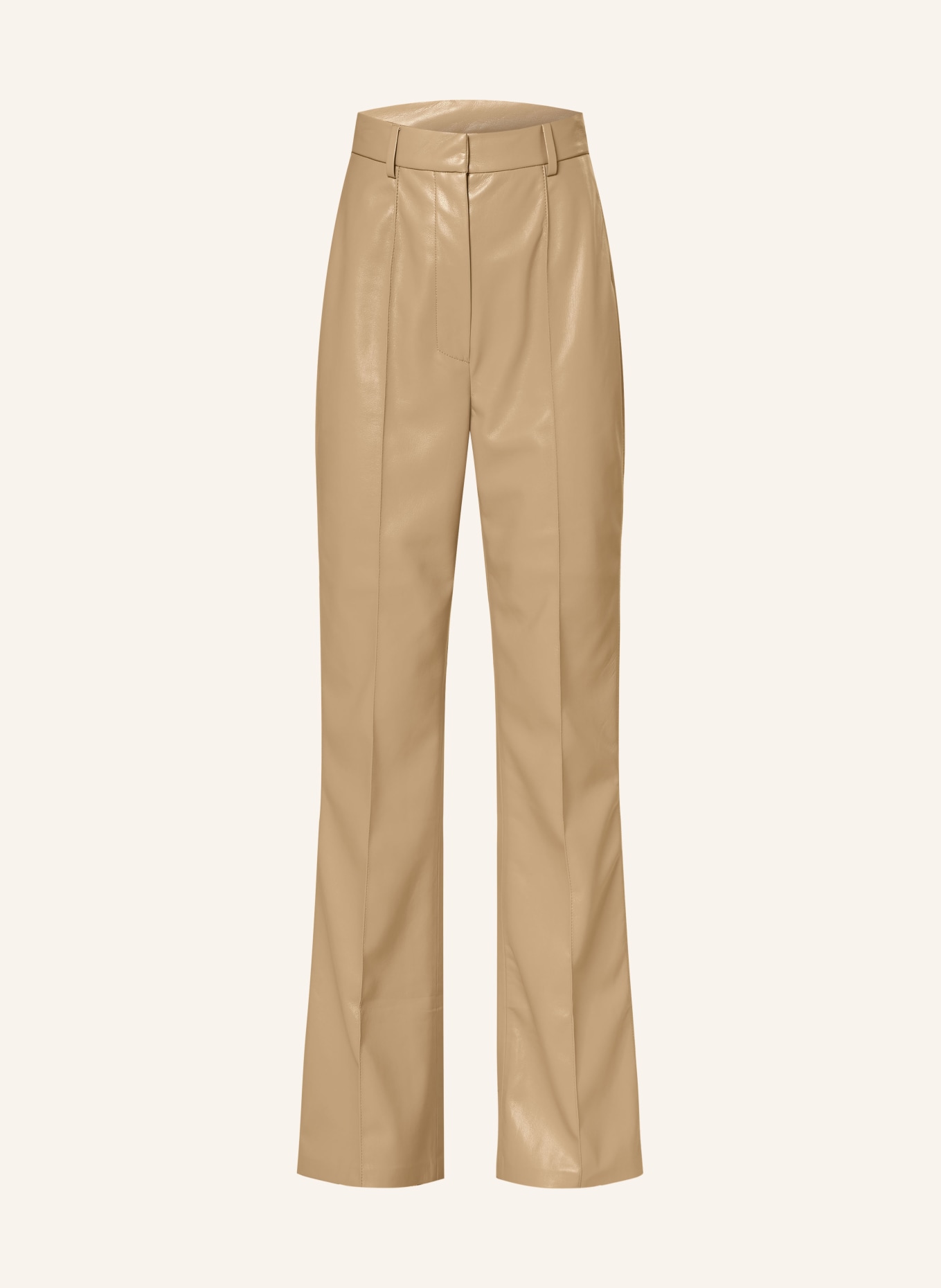 Nanushka Kalhoty LEENA v koženém vzhledu, Barva: ČERNOŠEDÁ (Obrázek 1)