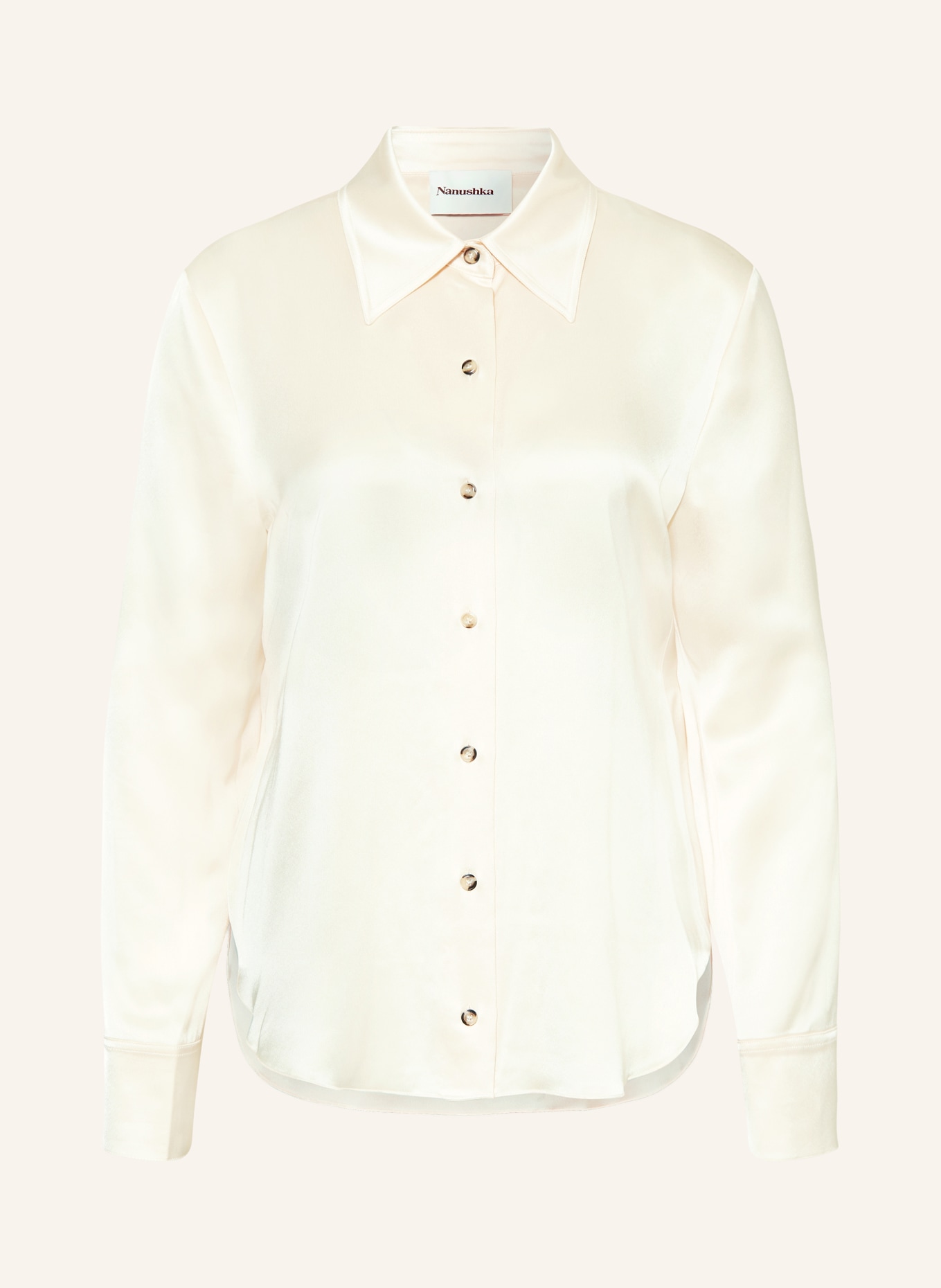 Nanushka Shirt blouse NAUM in satin, Color: CREAM (Image 1)