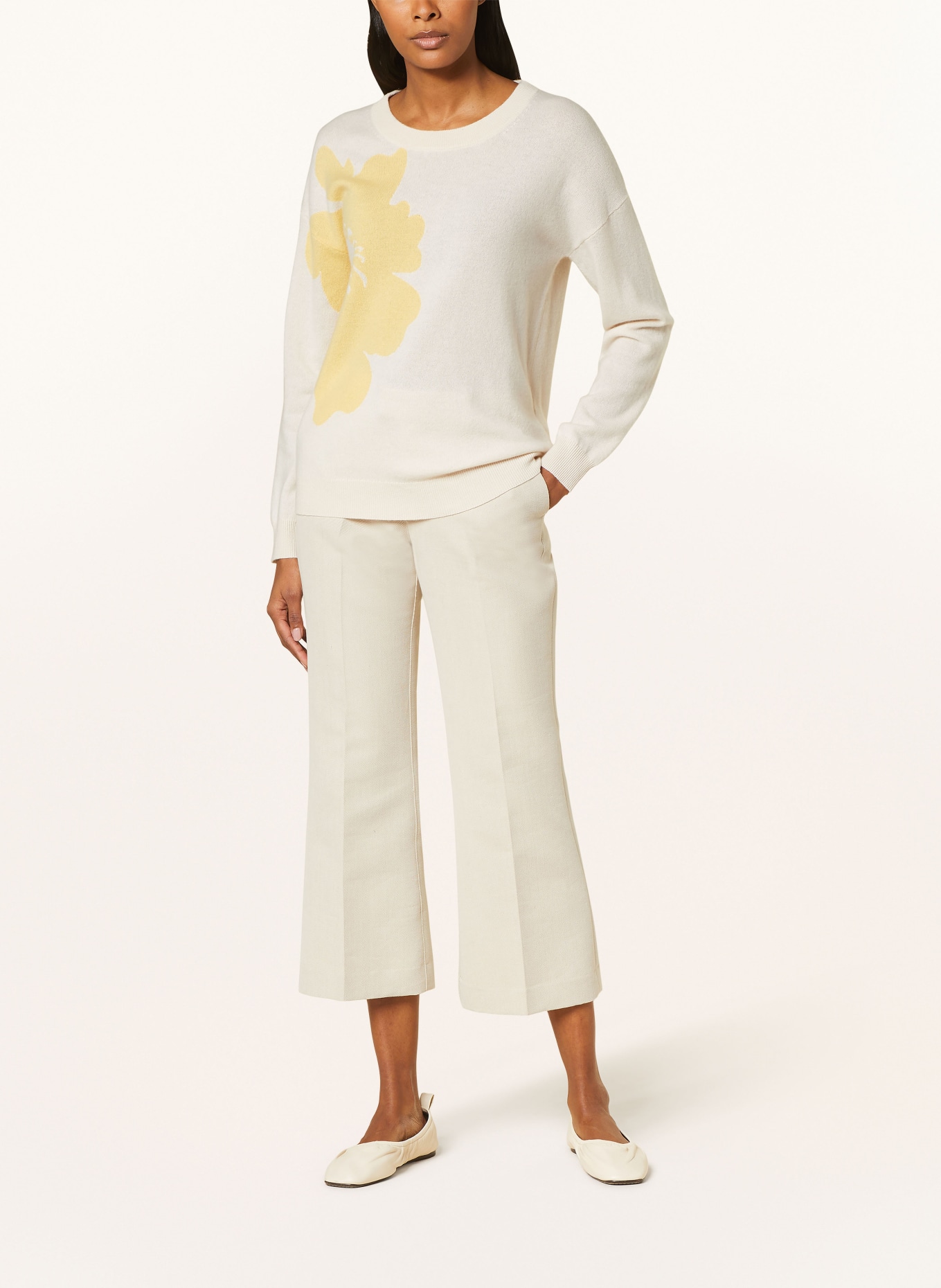 (THE MERCER) N.Y. Cashmere sweater, Color: CREAM/ YELLOW (Image 2)