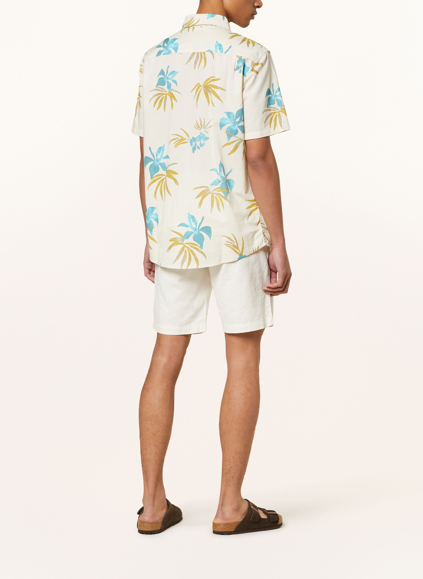 QUIKSILVER Short sleeve shirt APERO CLASSIC comfort fit, Color: LIGHT YELLOW/ TURQUOISE/ DARK YELLOW (Image 3)