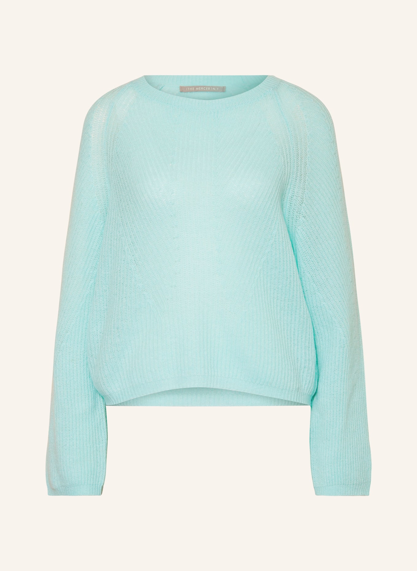 (THE MERCER) N.Y. Cashmere sweater, Color: TURQUOISE (Image 1)
