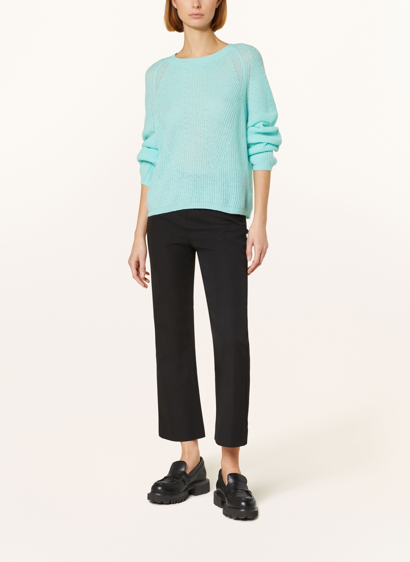 (THE MERCER) N.Y. Cashmere sweater, Color: TURQUOISE (Image 2)