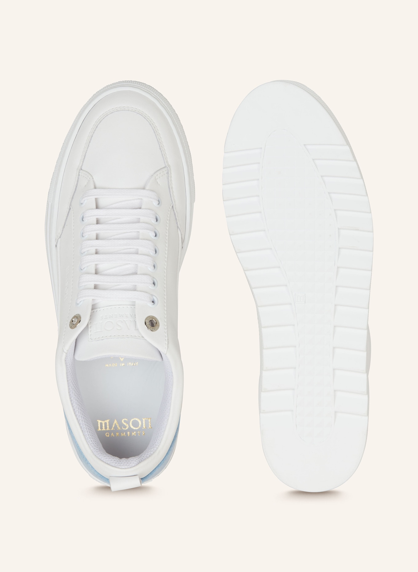 MASON GARMENTS Sneakers TIA, Color: WHITE/ LIGHT BLUE (Image 5)