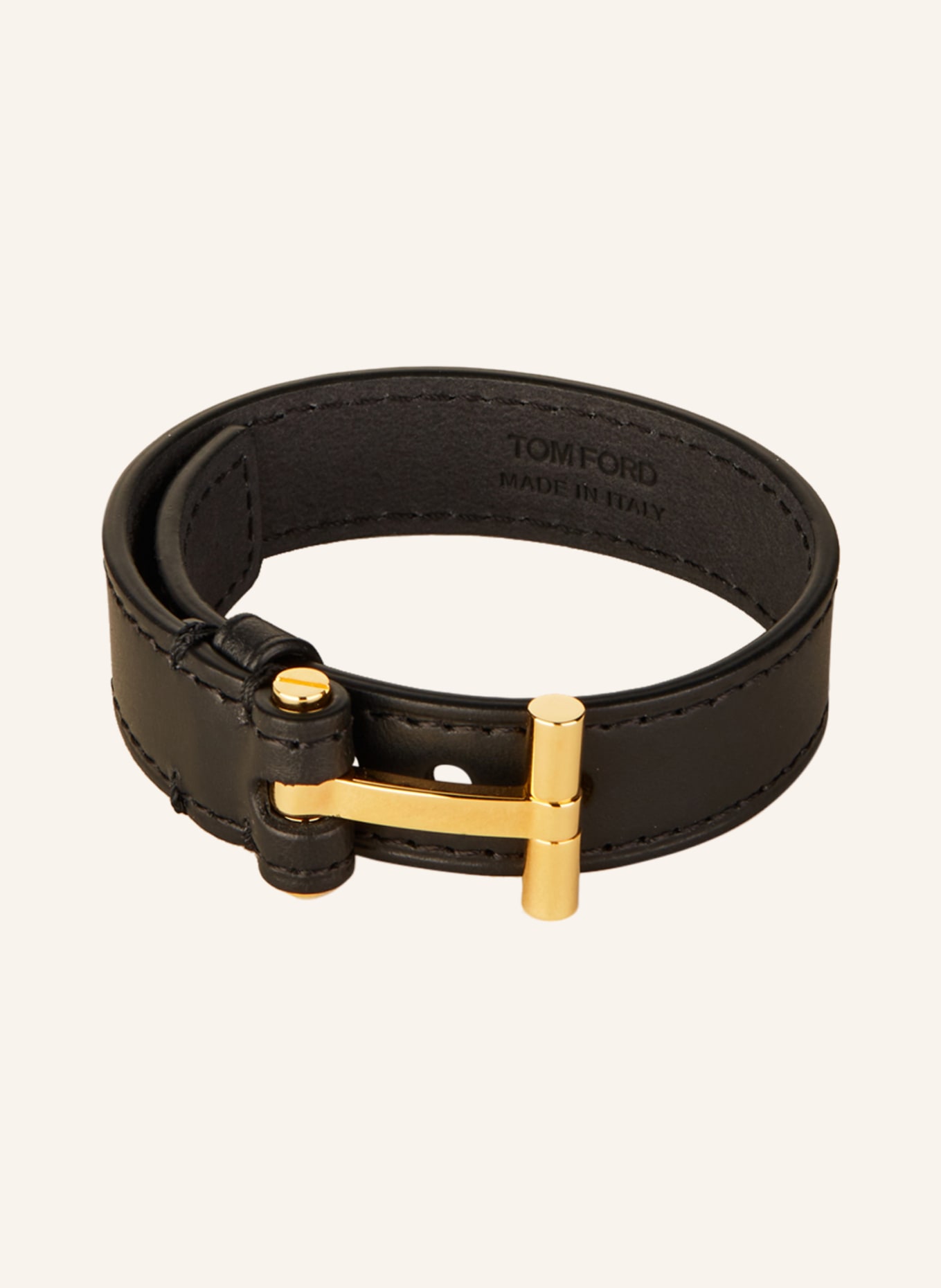 TOM FORD Leather bracelet, Color: BLACK (Image 1)