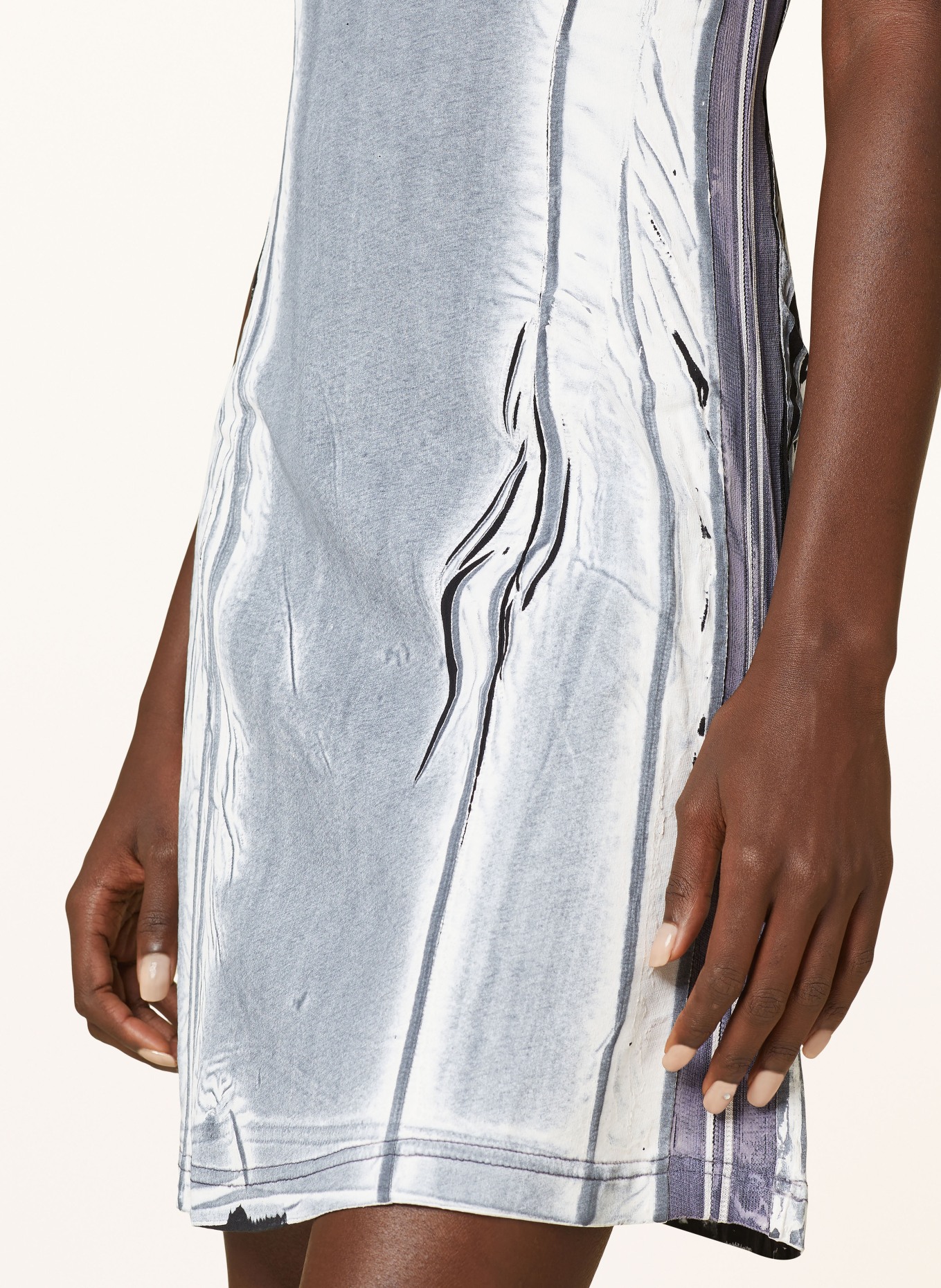 DIESEL Dress D-LAZOT-N1, Color: WHITE/ GRAY/ BLACK (Image 4)