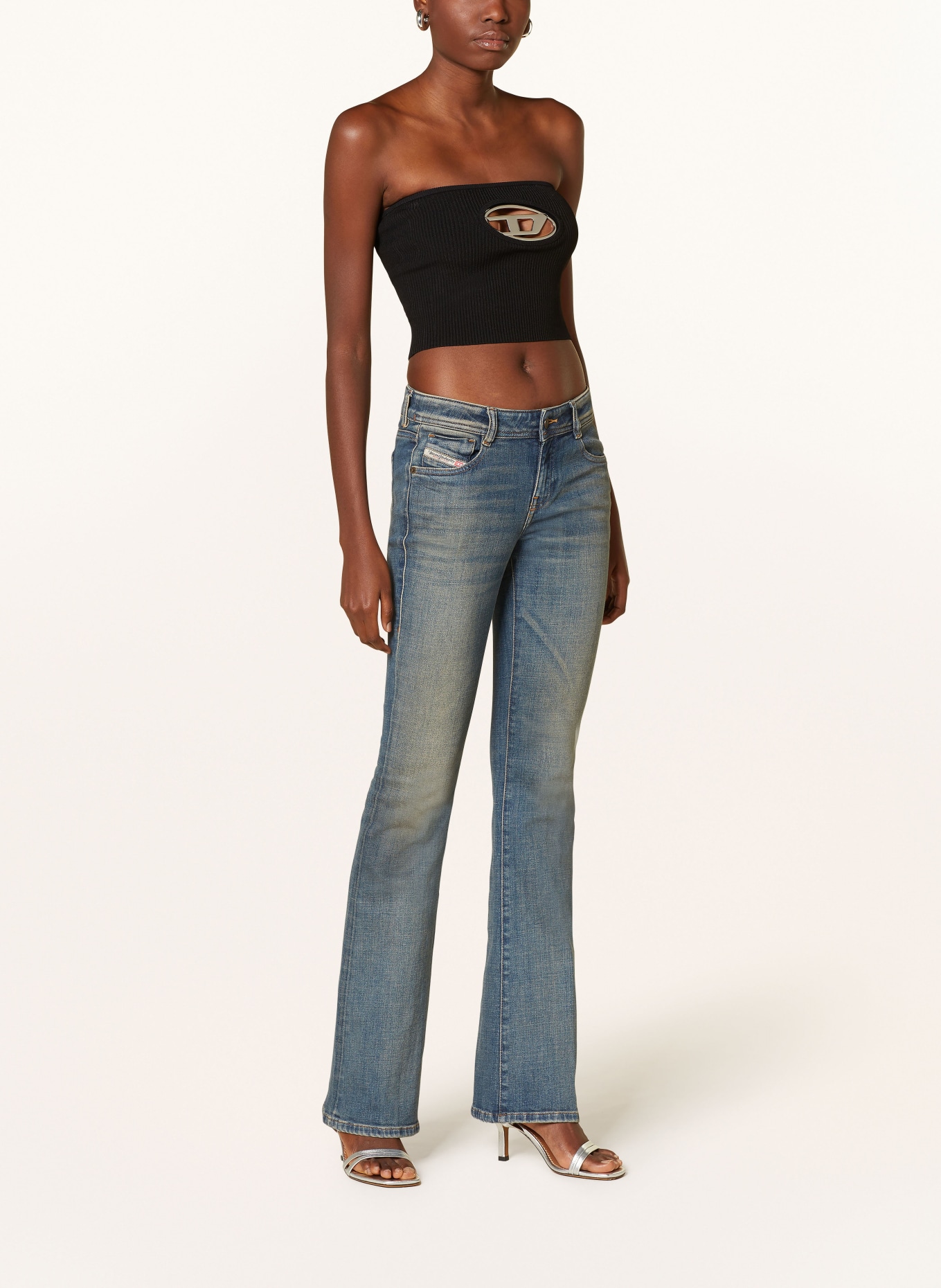 DIESEL Bootcut Jeans D-EBBEY, Farbe: 01 (Bild 2)