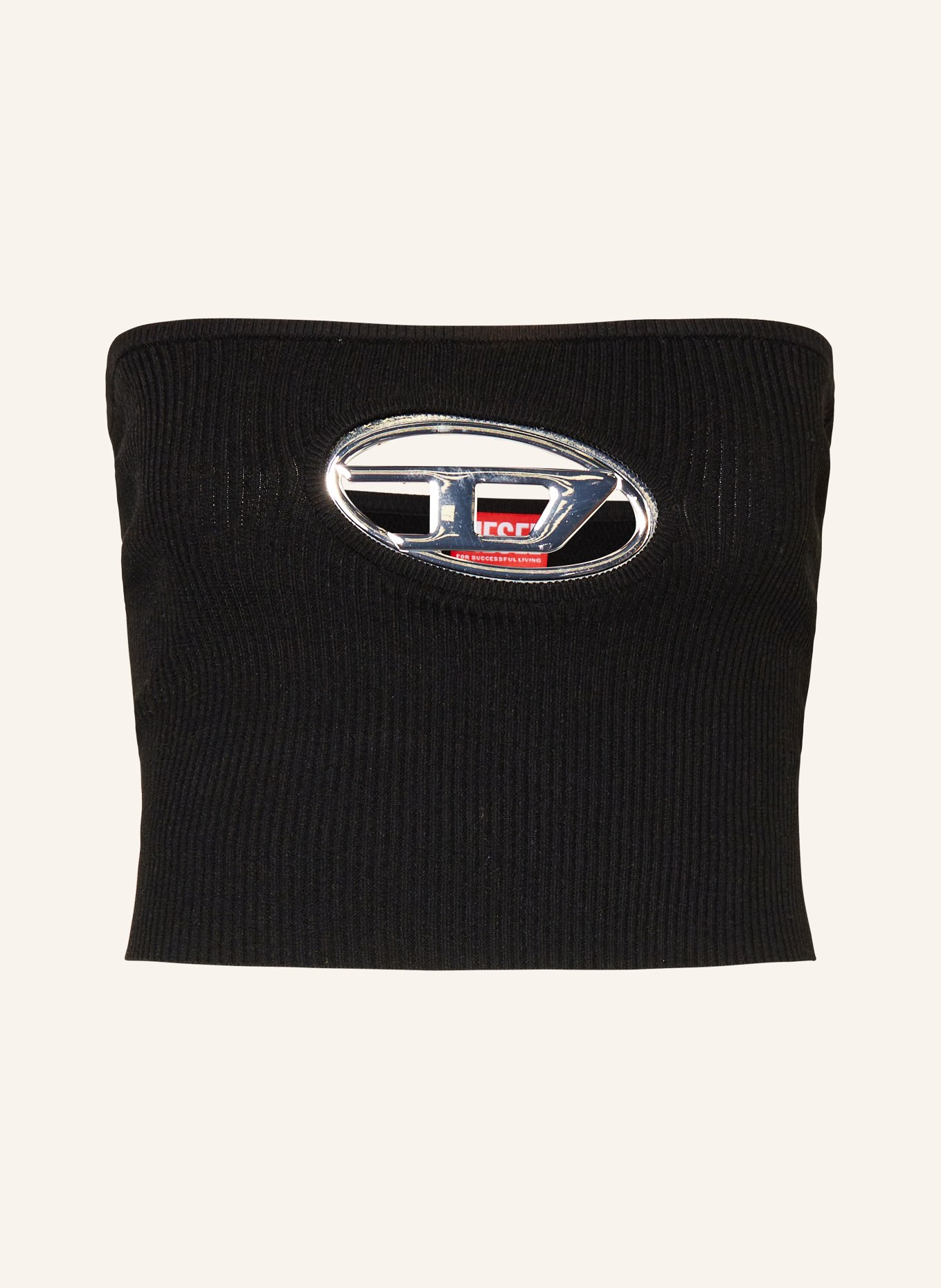 DIESEL Cropped knit top M-CLARKSVILLE-A, Color: BLACK (Image 1)