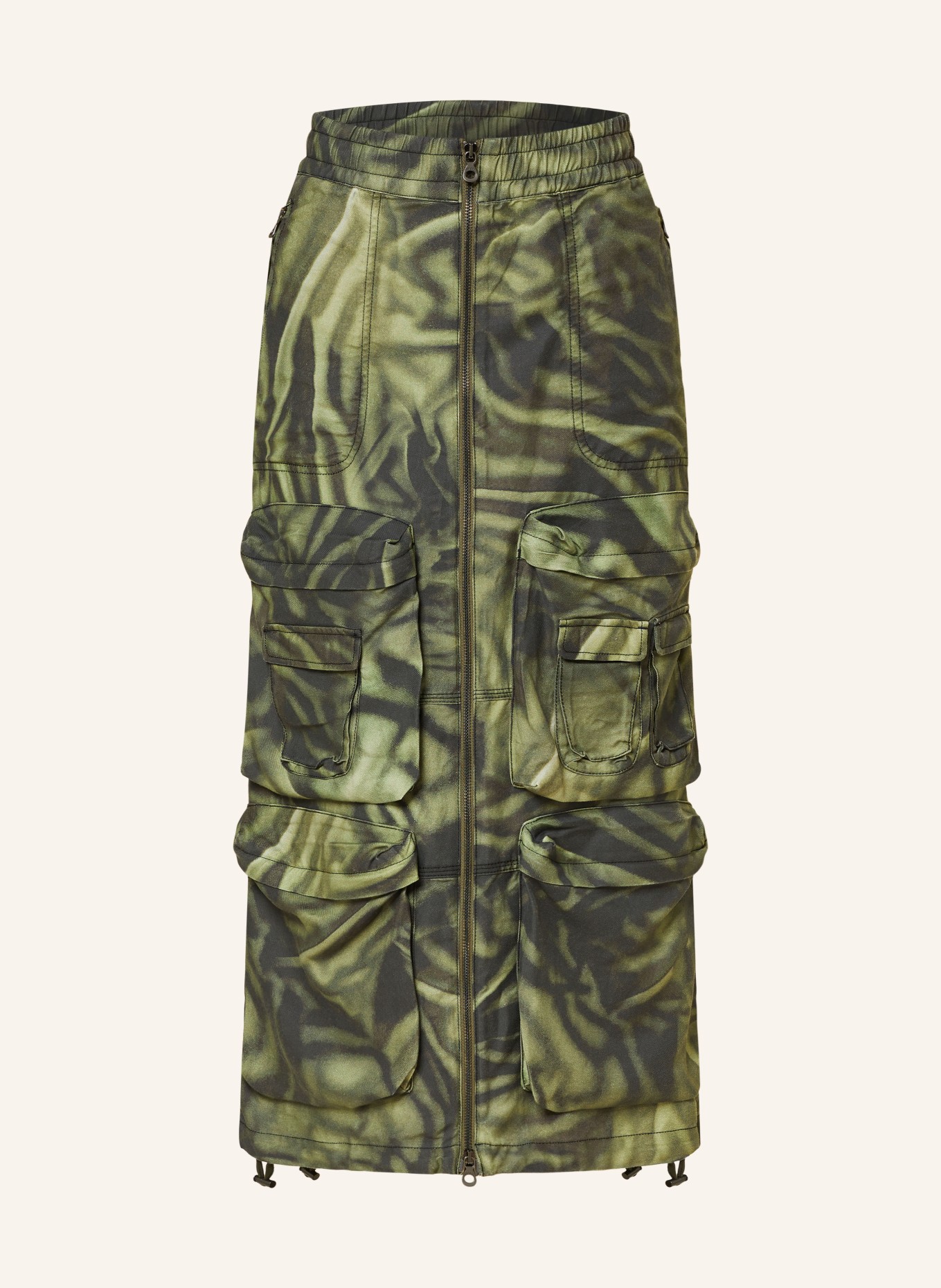 DIESEL Cargo skirt O-MIRTOW, Color: KHAKI/ DARK GREEN (Image 1)