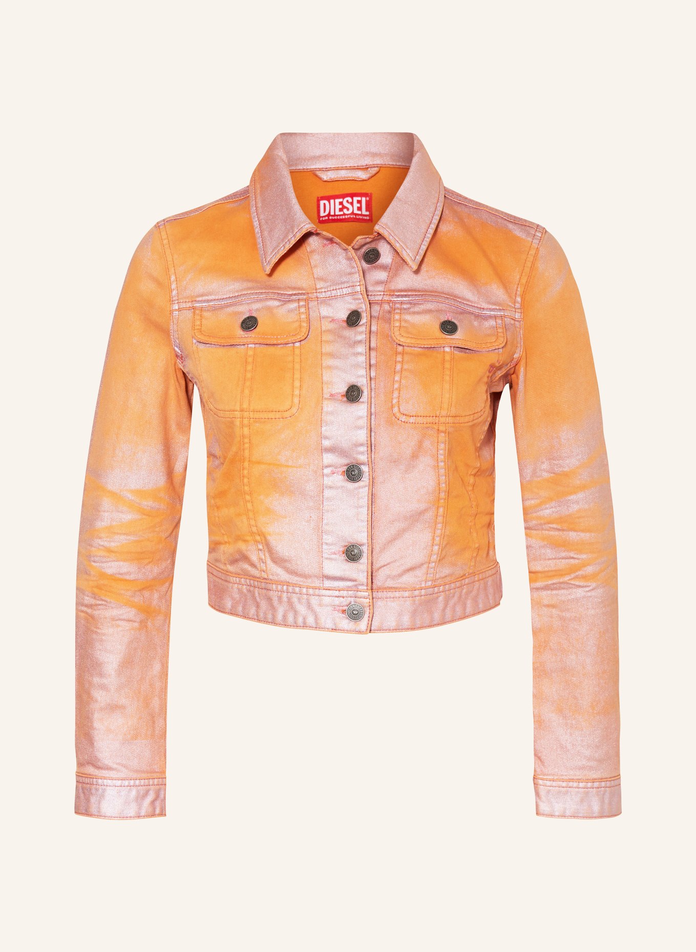 DIESEL Denim jacket DE-SLIMMY-S, Color: ORANGE (Image 1)