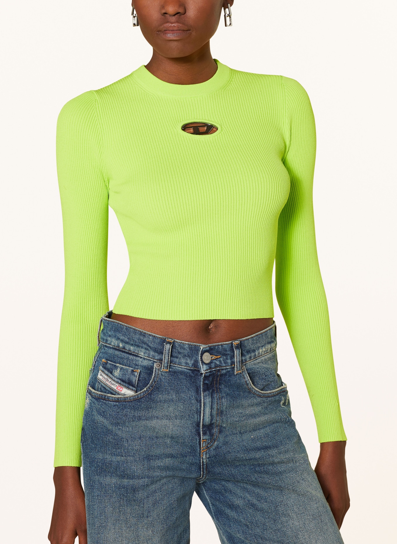 DIESEL Sweater M-VALARY, Color: NEON GREEN (Image 4)