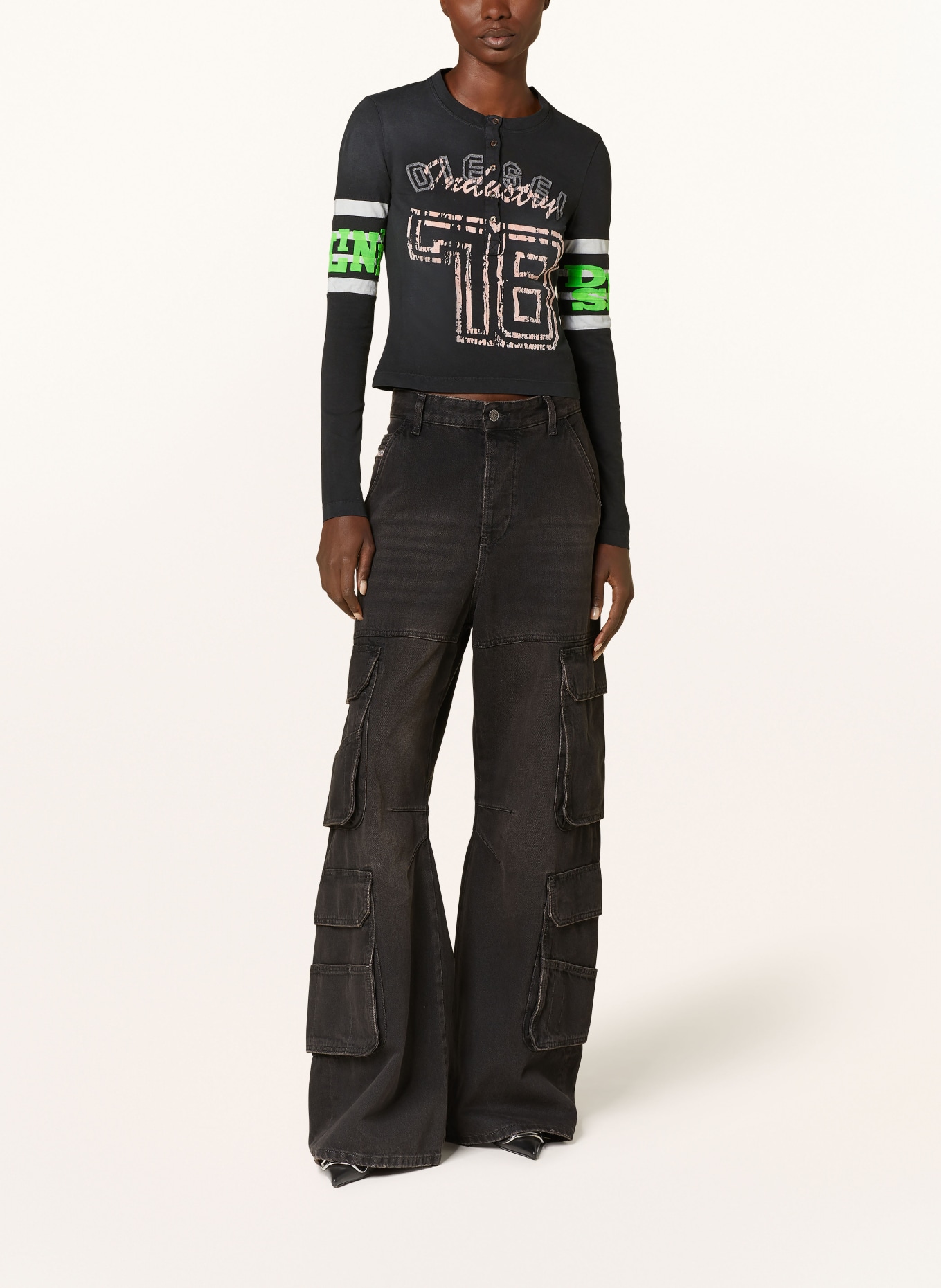 DIESEL Cargo jeans D-SIRE-CARGO-D, Color: 02 BLACK (Image 2)