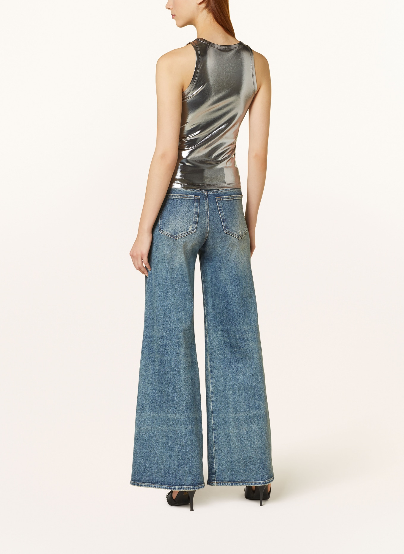 DIESEL Top with cut-outs, Color: SILVER (Image 3)