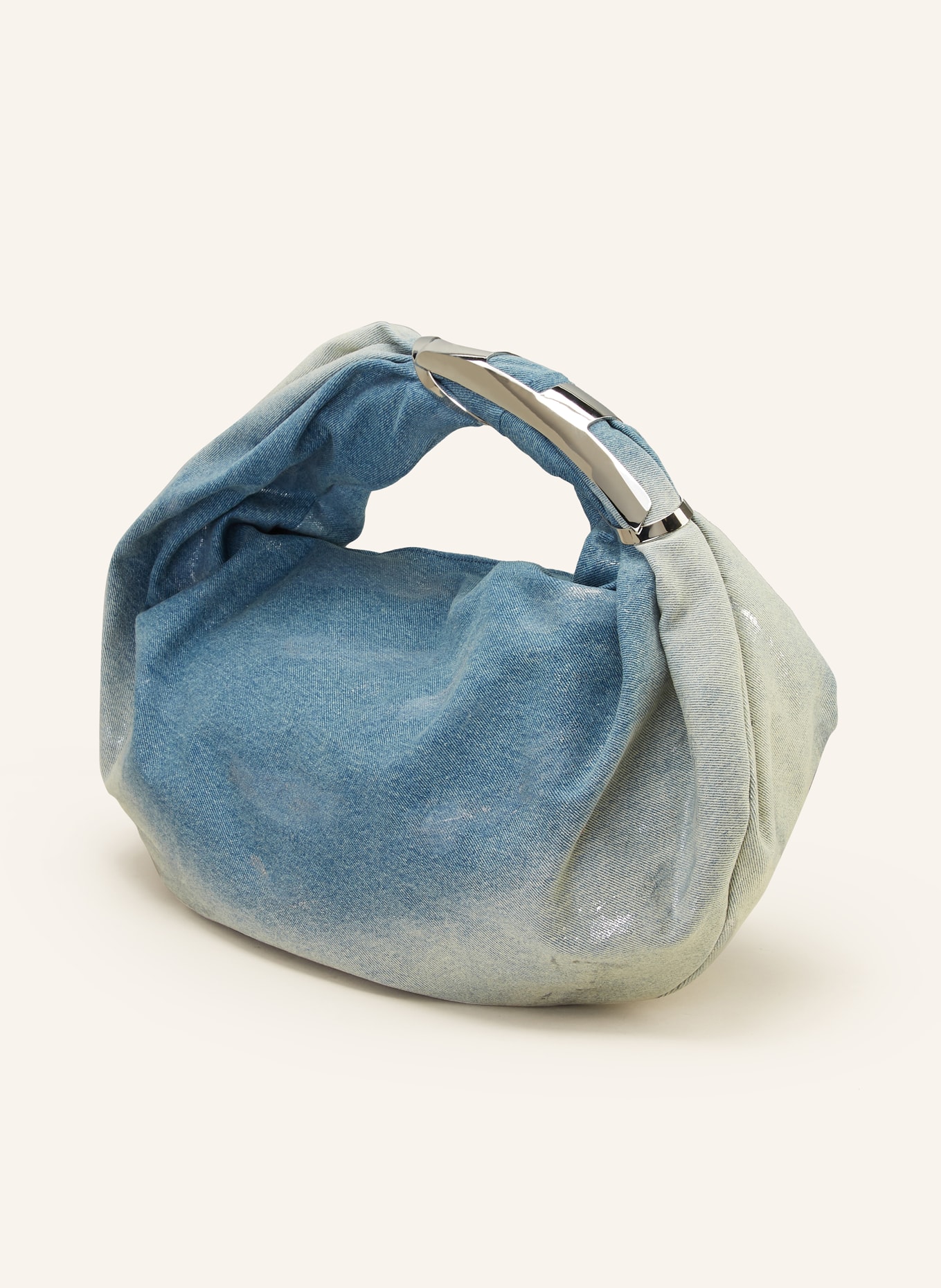 DIESEL Hobo bag GRAB-D, Color: LIGHT BLUE/ SILVER (Image 2)