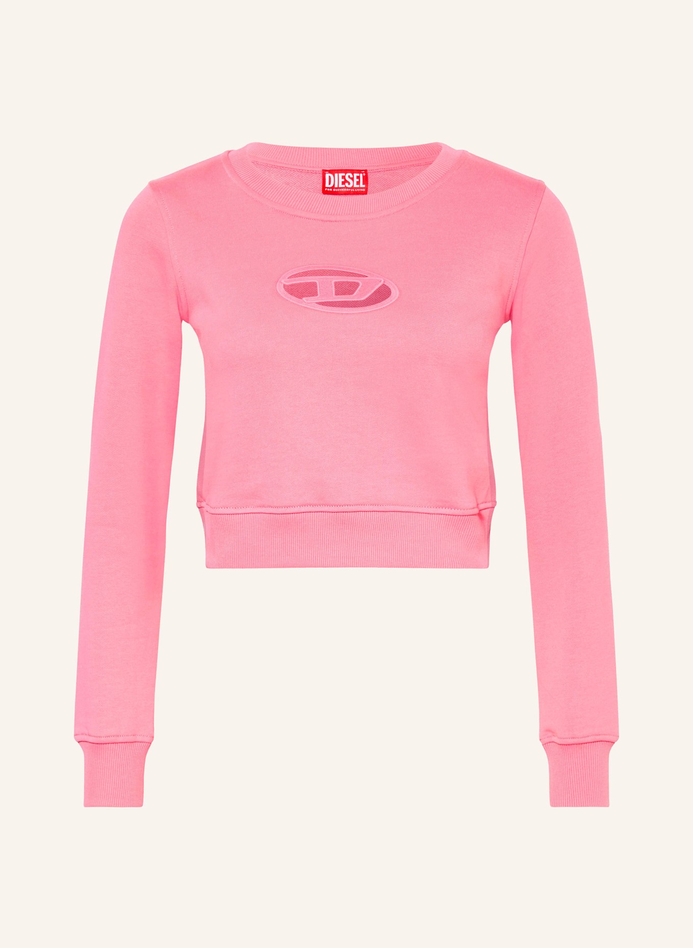 DIESEL Cropped sweatshirt F-SLIMMY-OD, Color: PINK (Image 1)
