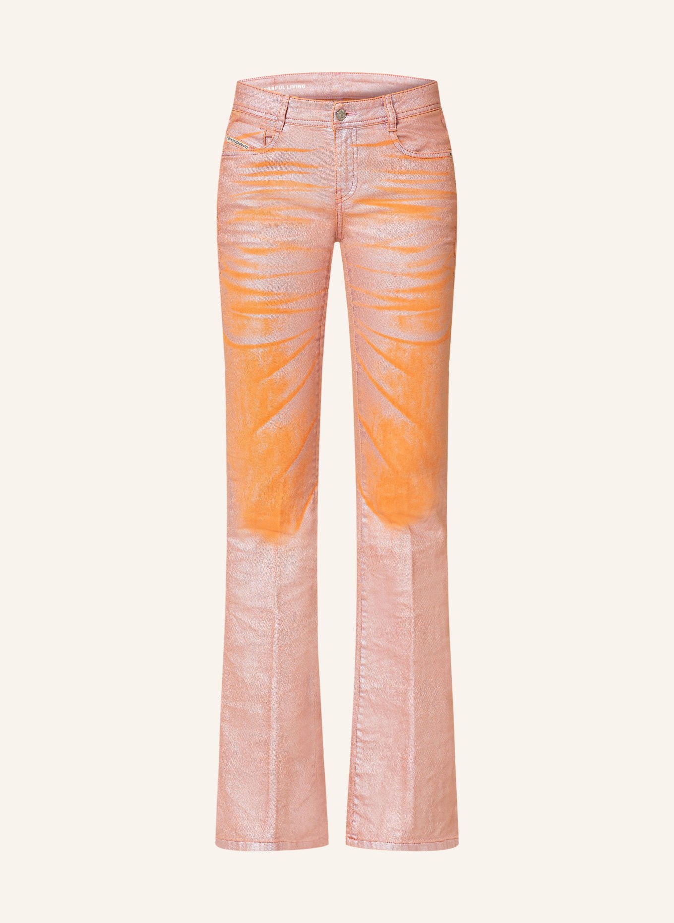 DIESEL Bootcut Jeans D-EBBEY-S3, Farbe: ROSA/ ORANGE (Bild 1)