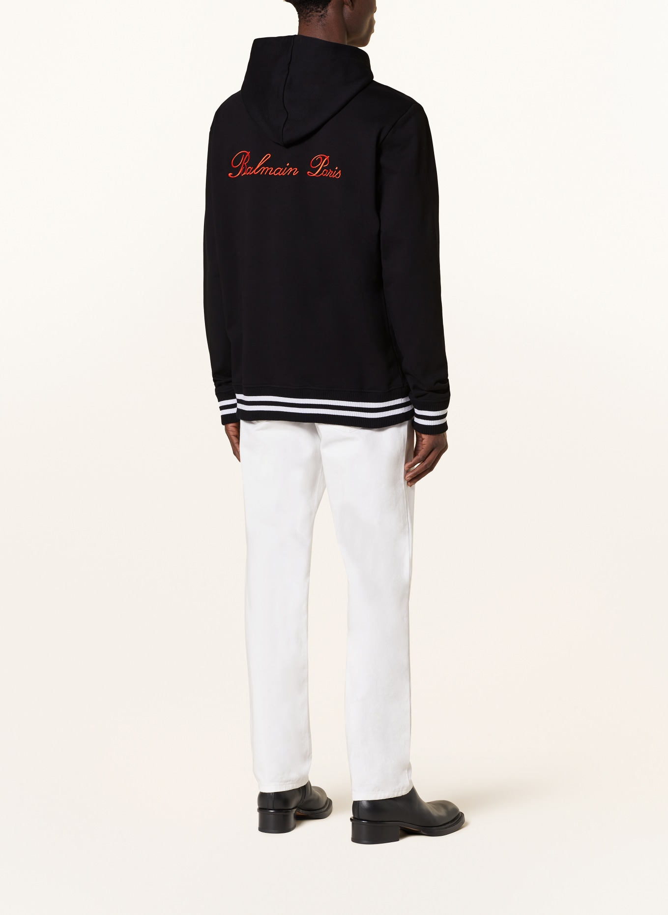 BALMAIN Oversized hoodie, Color: BLACK/ WHITE/ RED (Image 3)