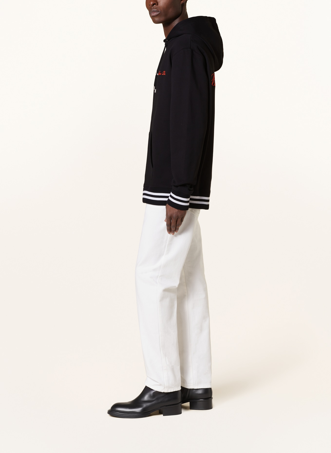 BALMAIN Oversized hoodie, Color: BLACK/ WHITE/ RED (Image 4)