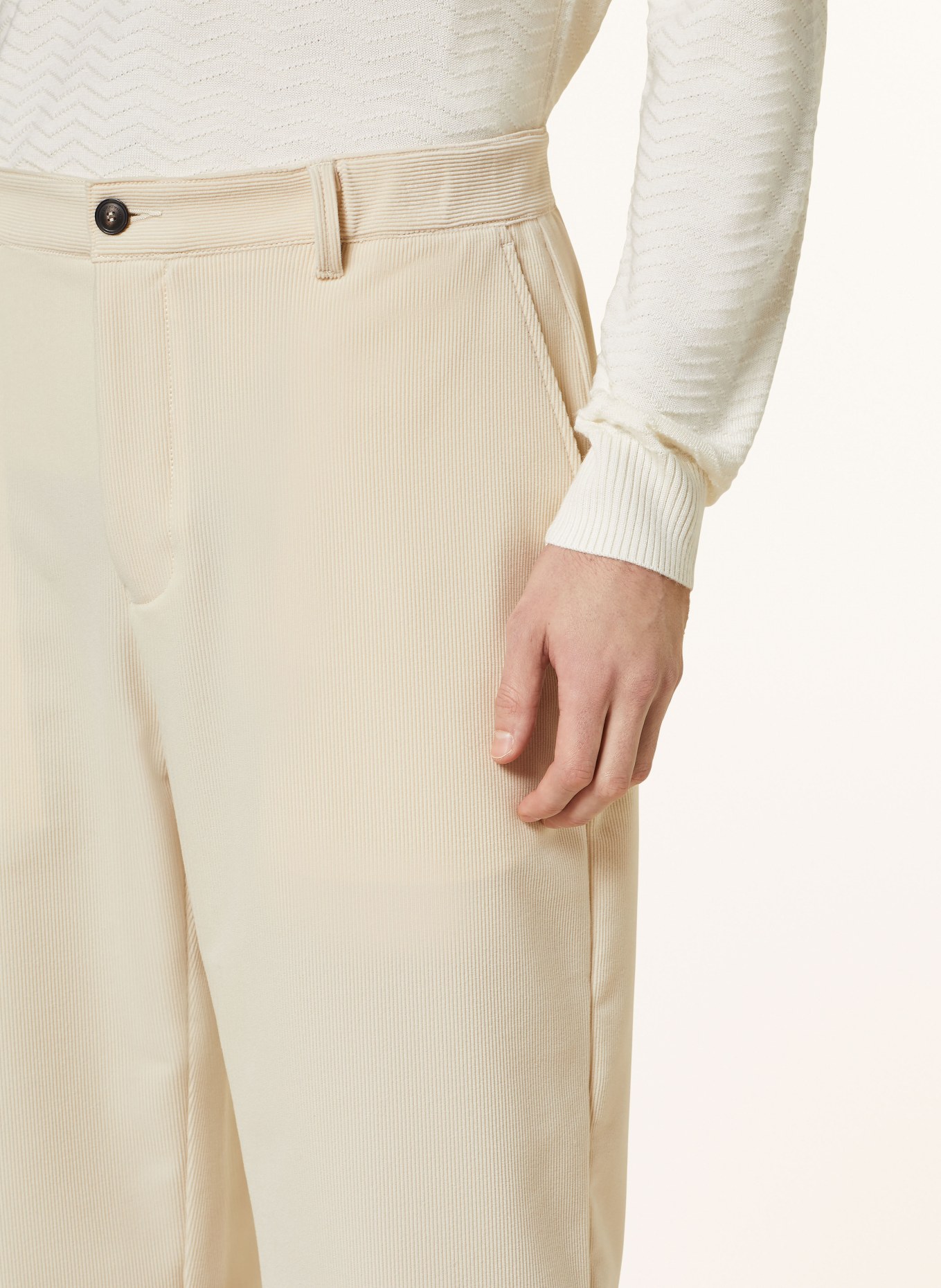 EMPORIO ARMANI Manšestrové chino kalhoty Regular Fit, Barva: REŽNÁ (Obrázek 5)