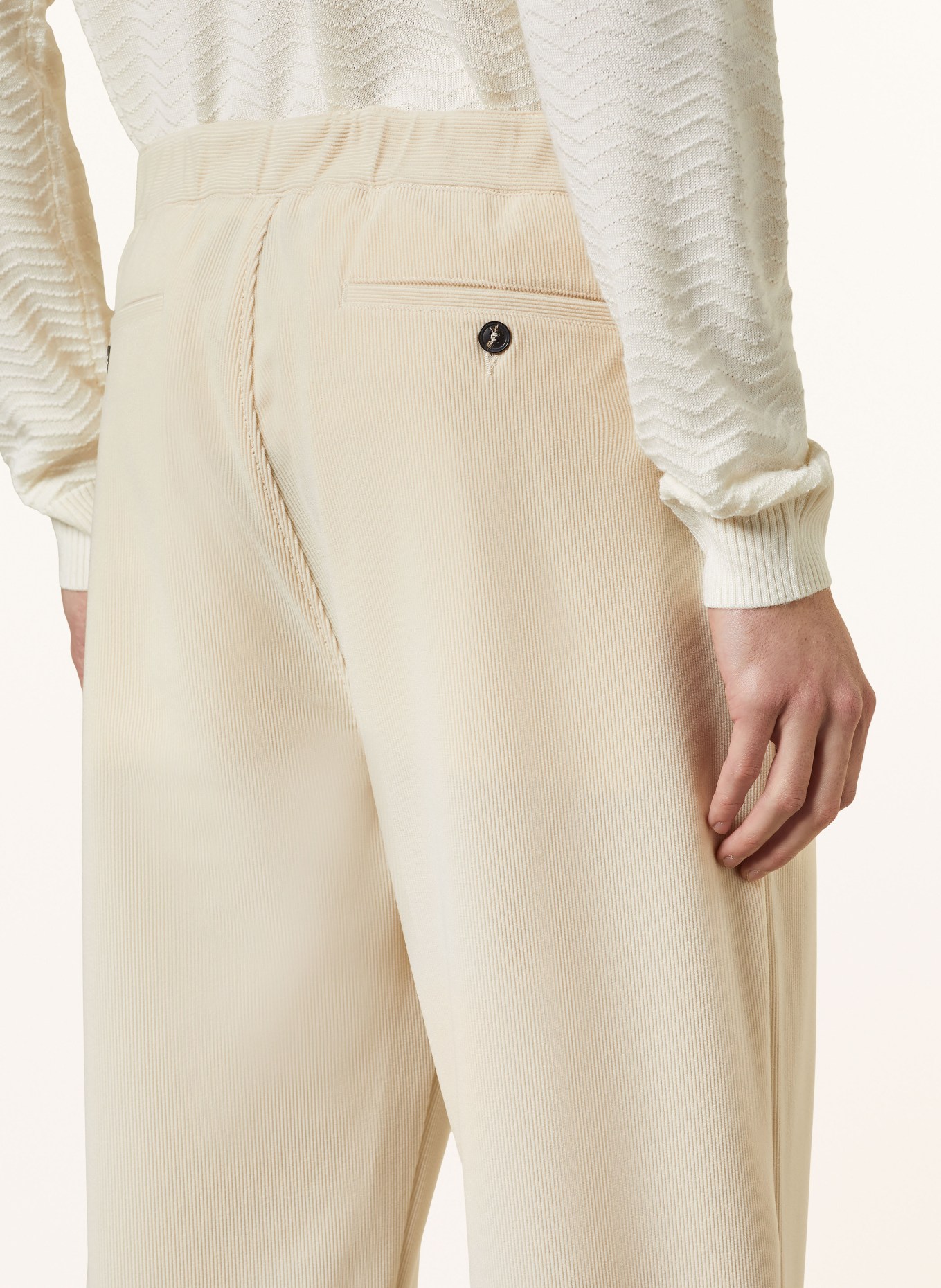 EMPORIO ARMANI Manšestrové chino kalhoty Regular Fit, Barva: REŽNÁ (Obrázek 6)