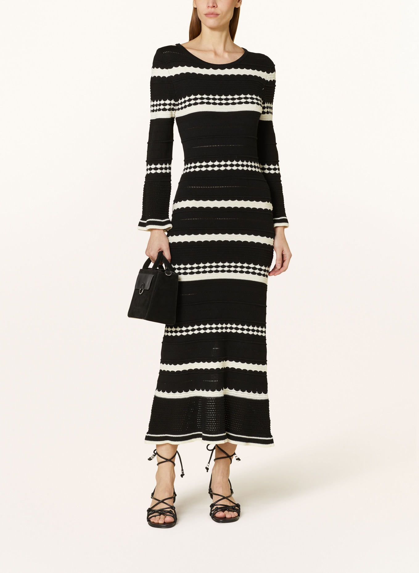 MRS & HUGS Knit dress, Color: BLACK/ WHITE (Image 2)