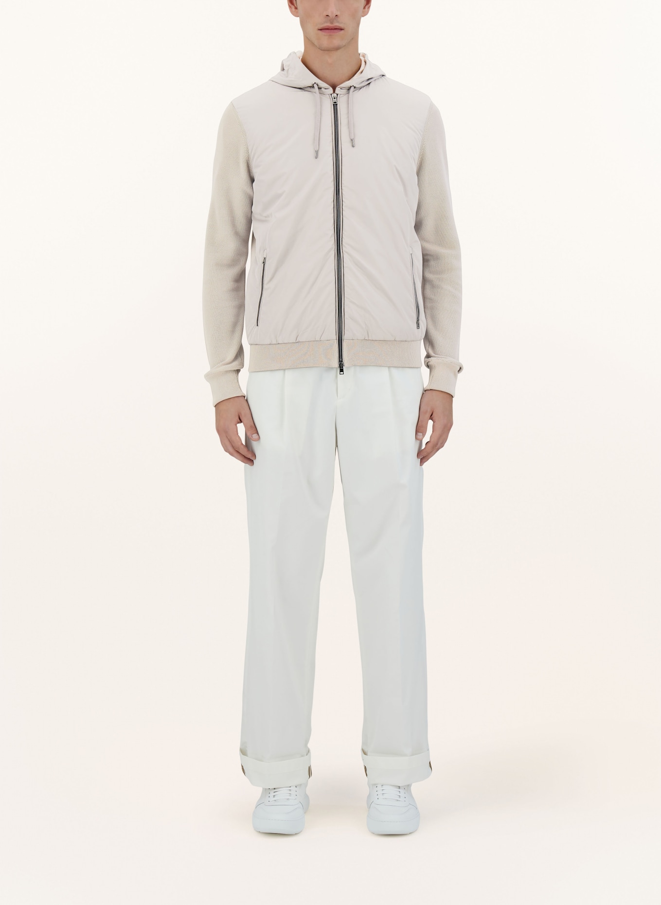 HERNO Jacket in mixed materials, Color: LIGHT GRAY (Image 2)