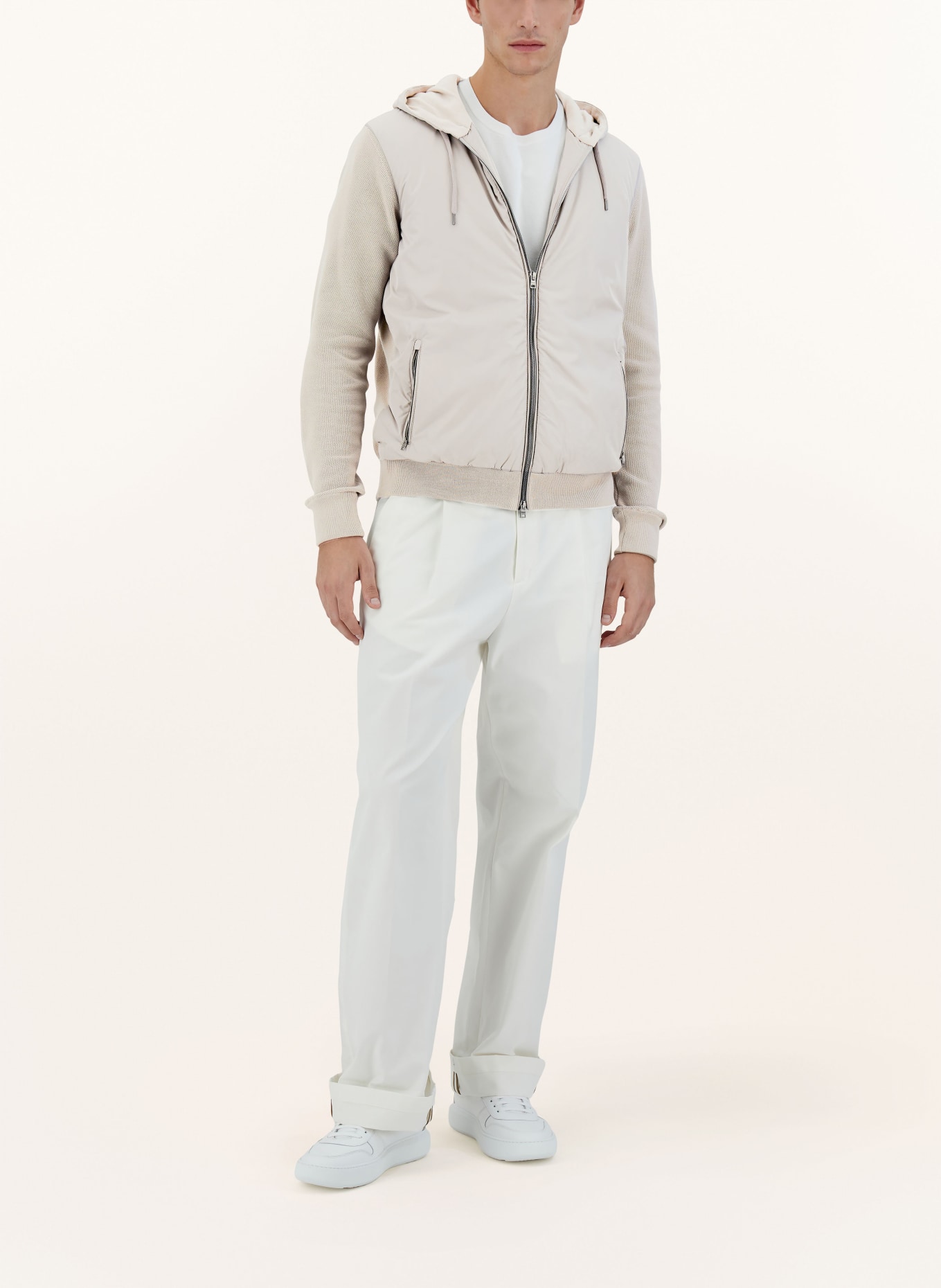HERNO Jacket in mixed materials, Color: LIGHT GRAY (Image 4)