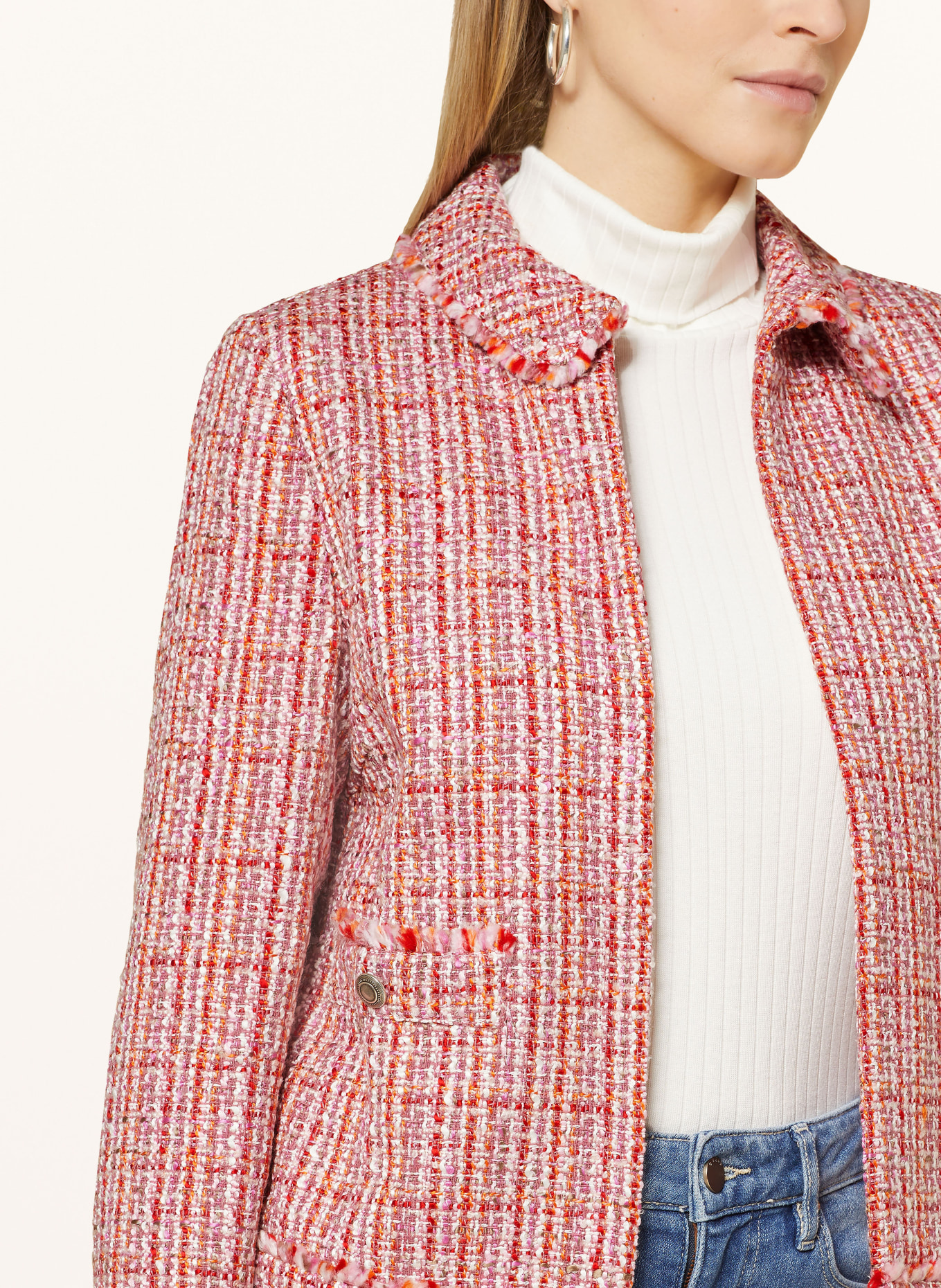 Ladies pink clearance tweed jacket