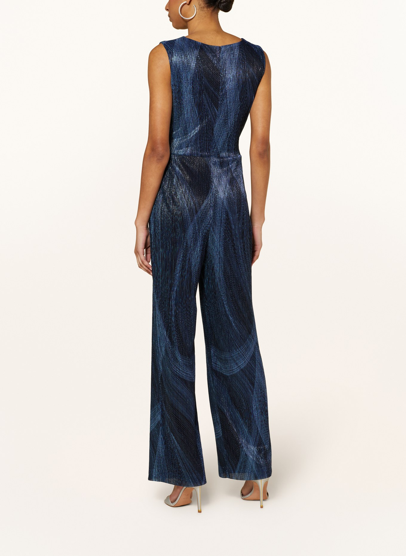 SWING Jumpsuit with glitter thread, Color: DARK BLUE/ BLUE (Image 3)