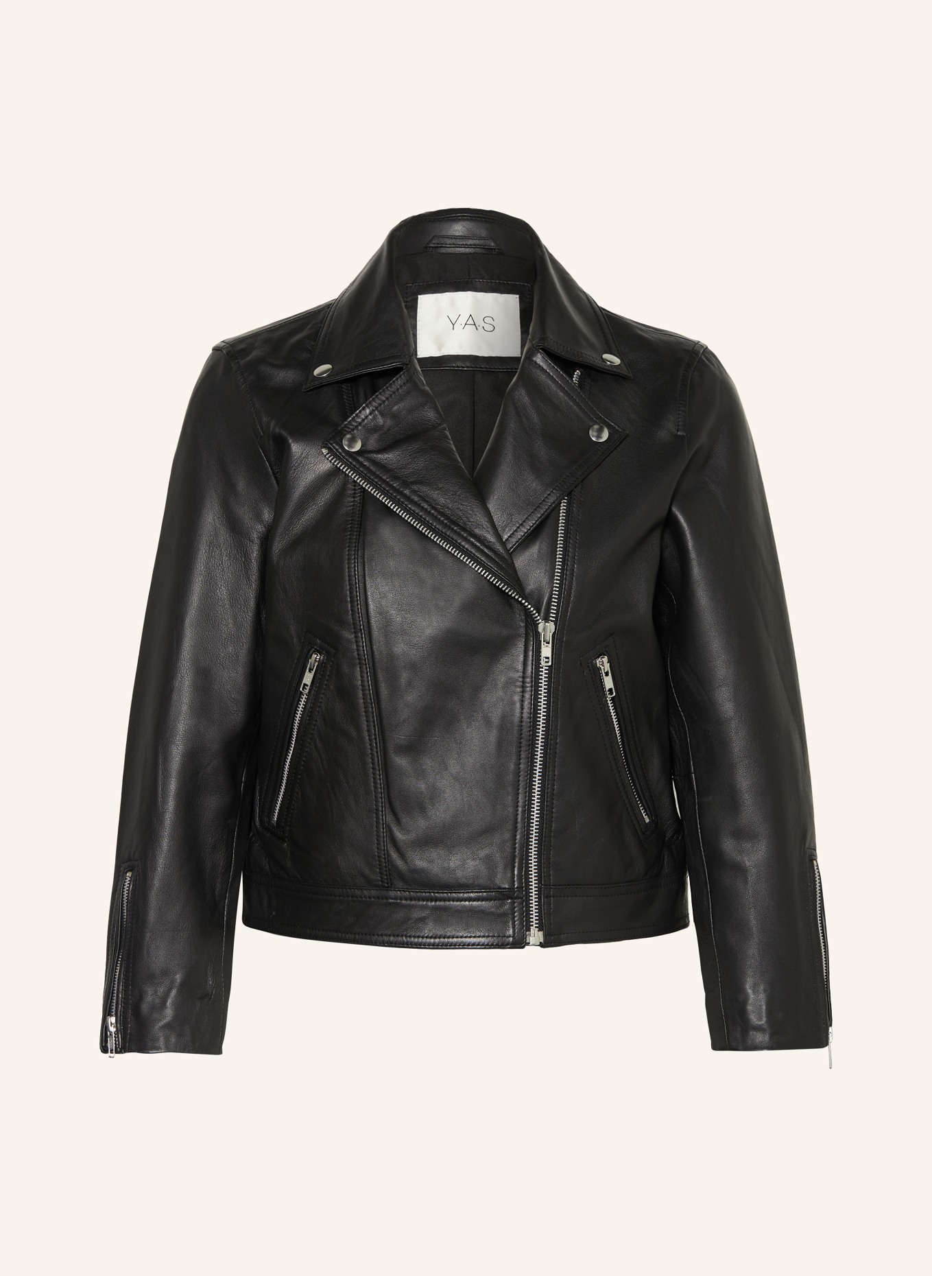 Y.A.S. Leather jacket, Color: BLACK (Image 1)