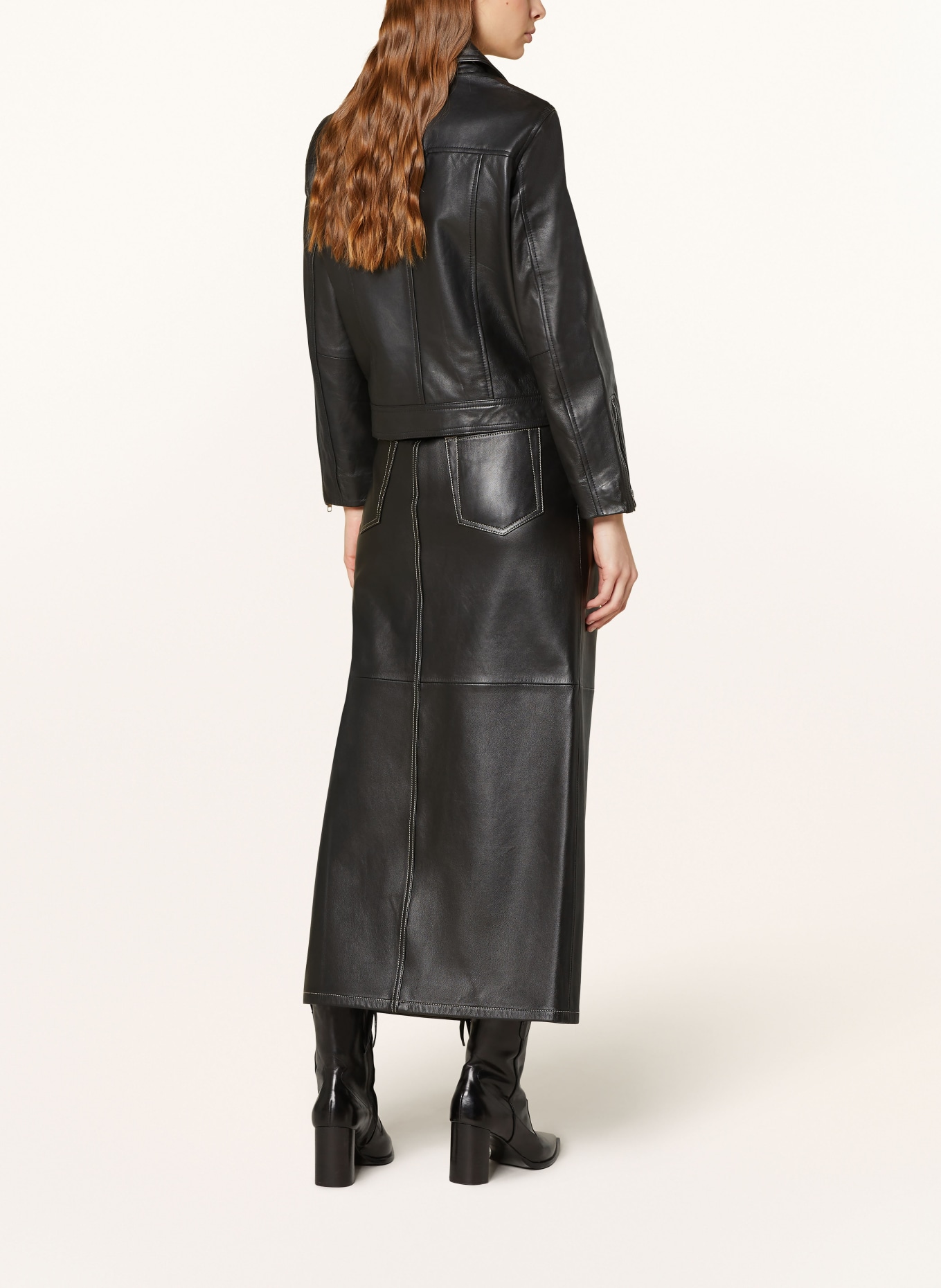 Y.A.S. Leather jacket, Color: BLACK (Image 3)