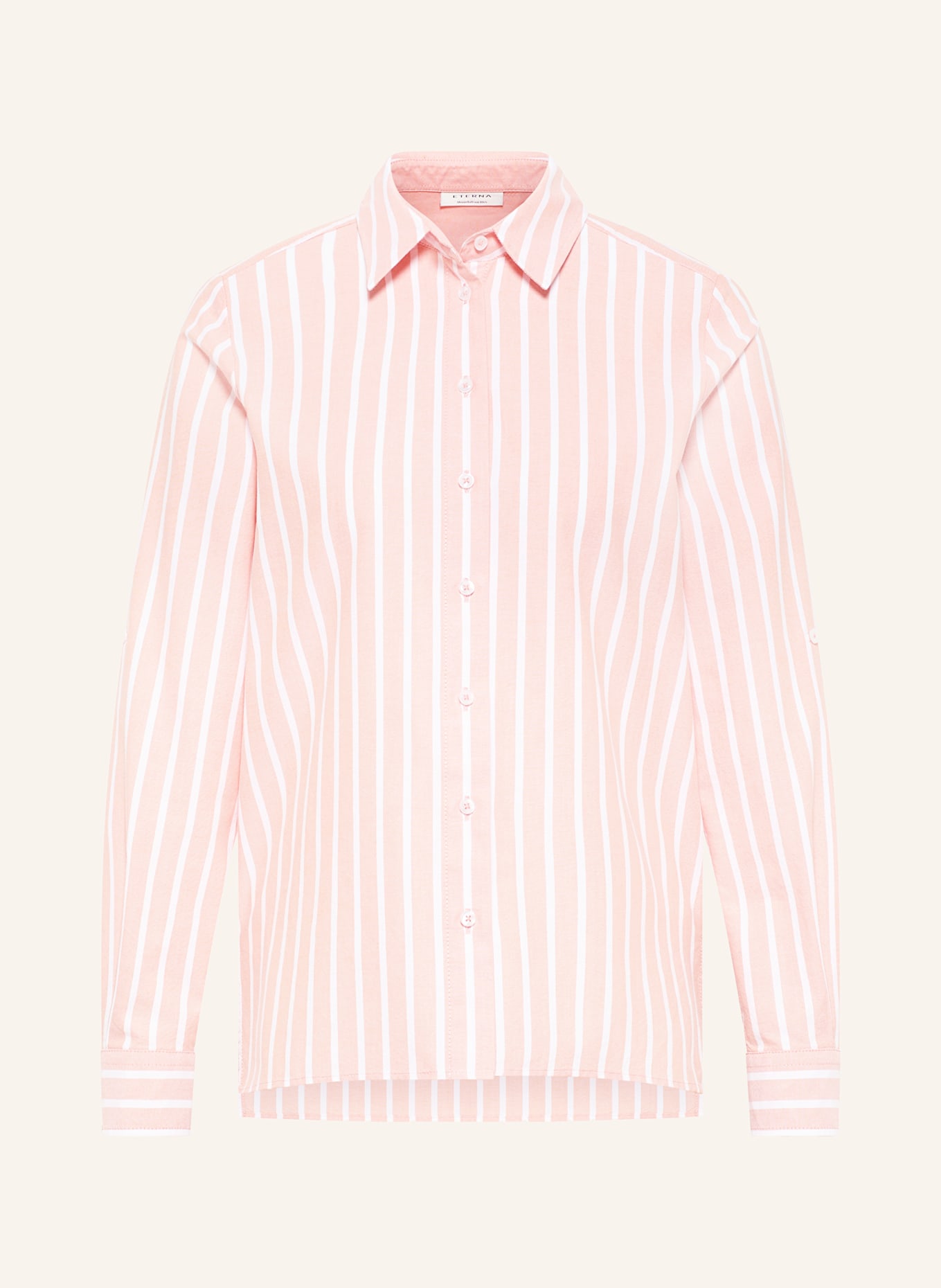 ETERNA Shirt blouse, Color: SALMON/ WHITE (Image 1)