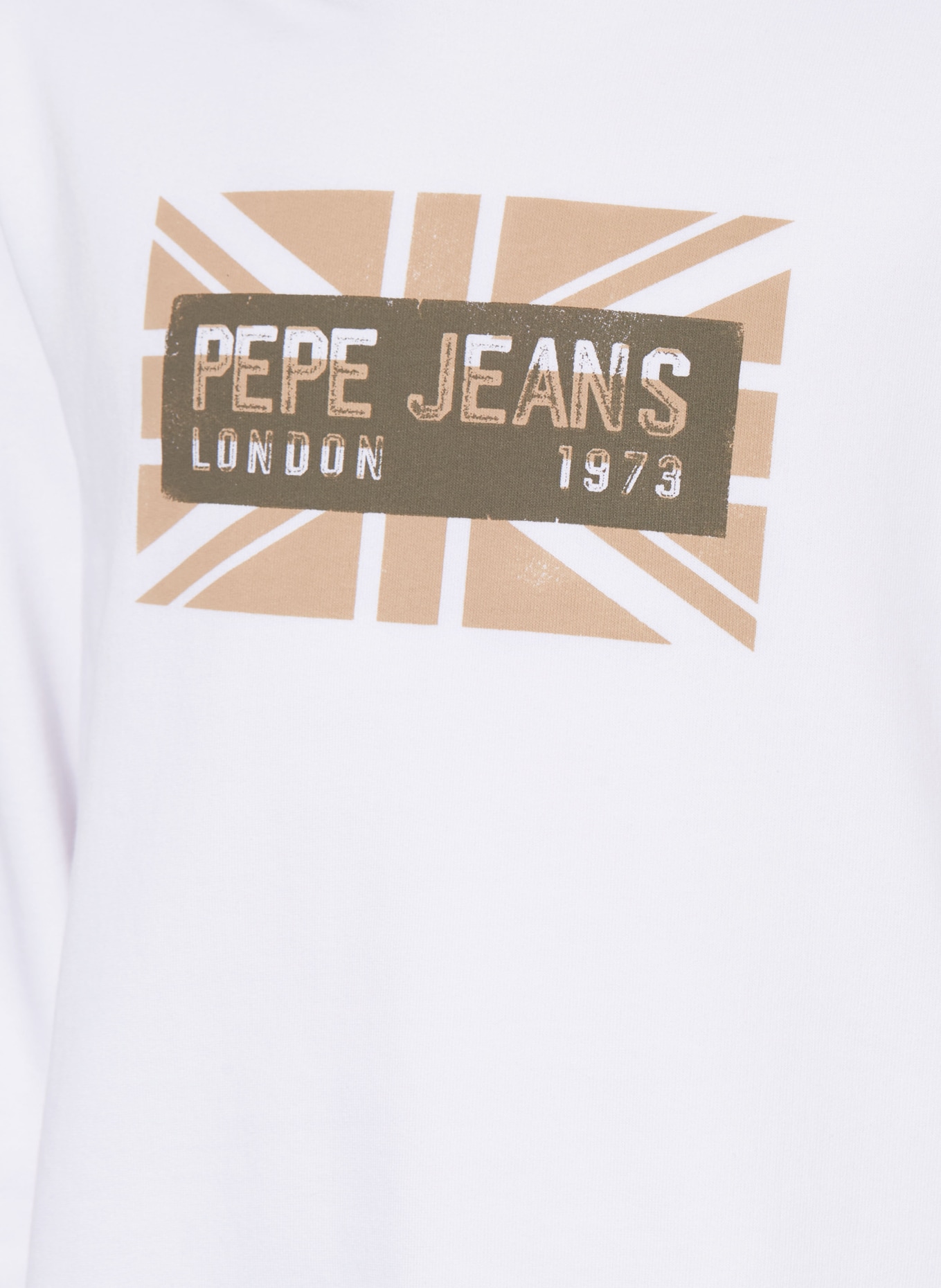 Pepe Jeans Mikina s kapucí, Barva: BÍLÁ/ SVĚTLE HNĚDÁ (Obrázek 3)