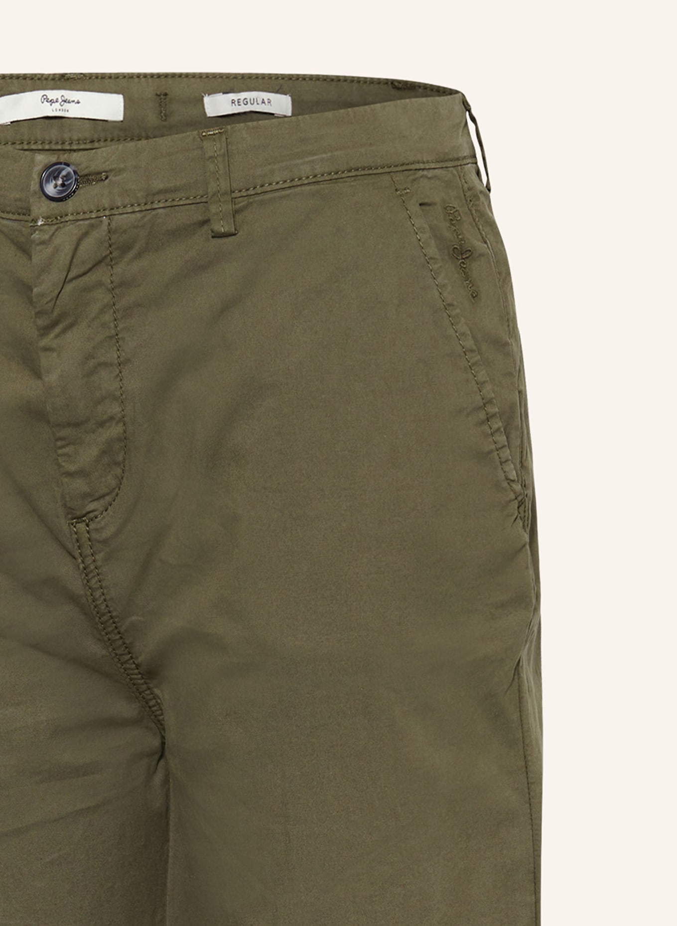 Pepe Jeans Chino kalhoty Regular Fit, Barva: ZELENÁ (Obrázek 3)