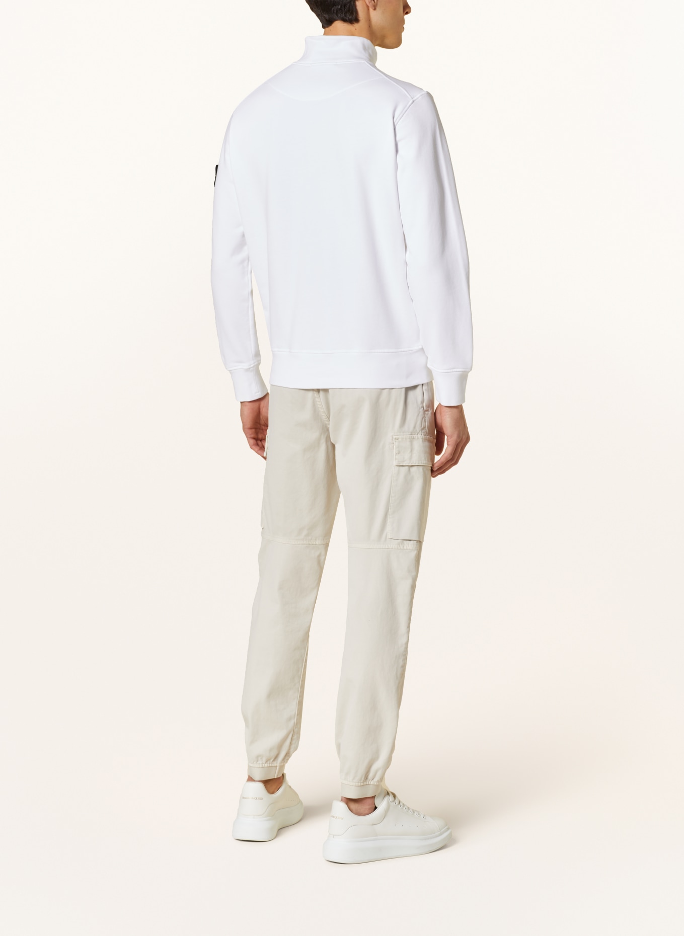 STONE ISLAND Half-zip sweater, Color: WHITE (Image 3)