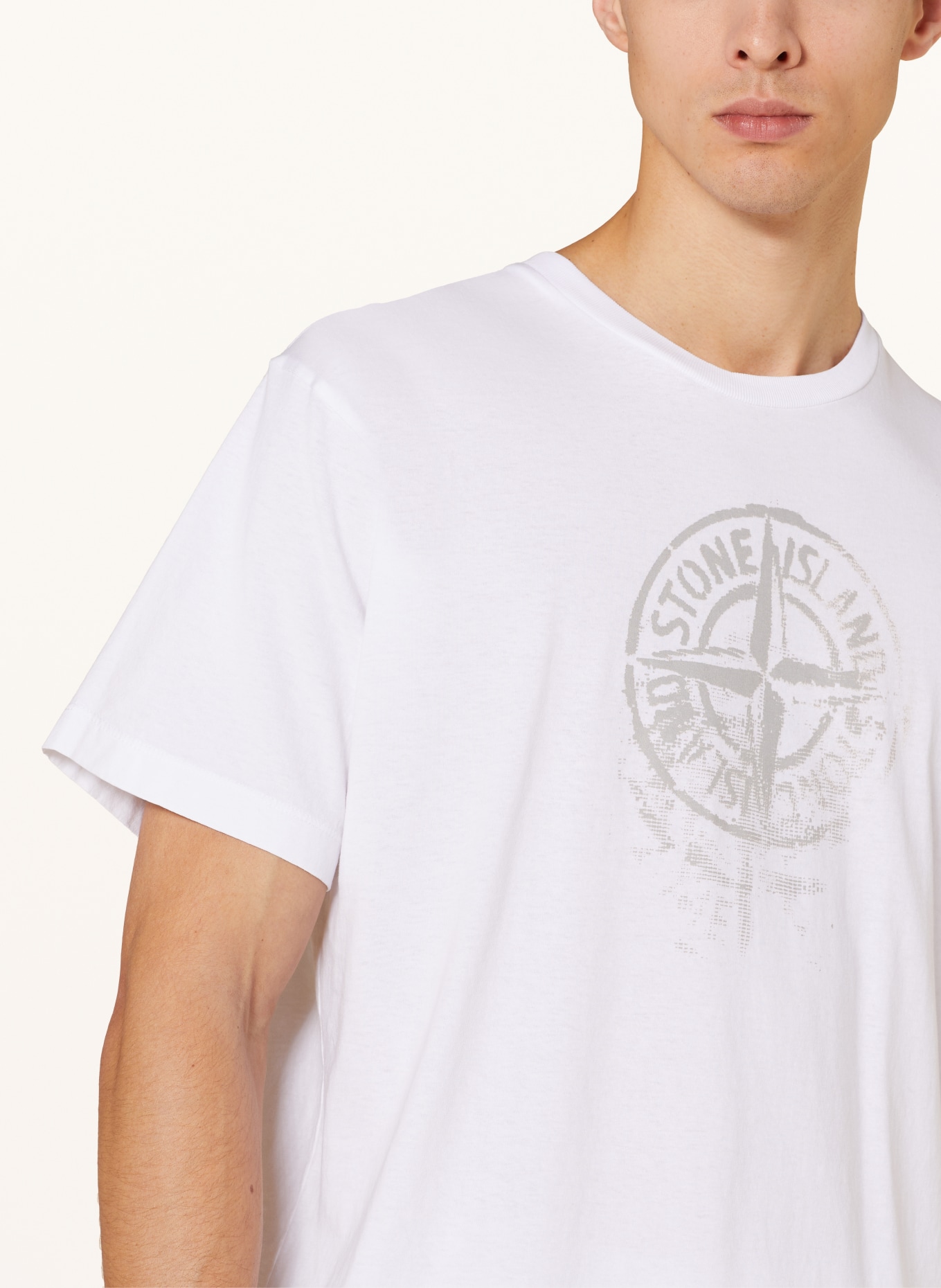 STONE ISLAND T-shirt, Color: WHITE (Image 4)