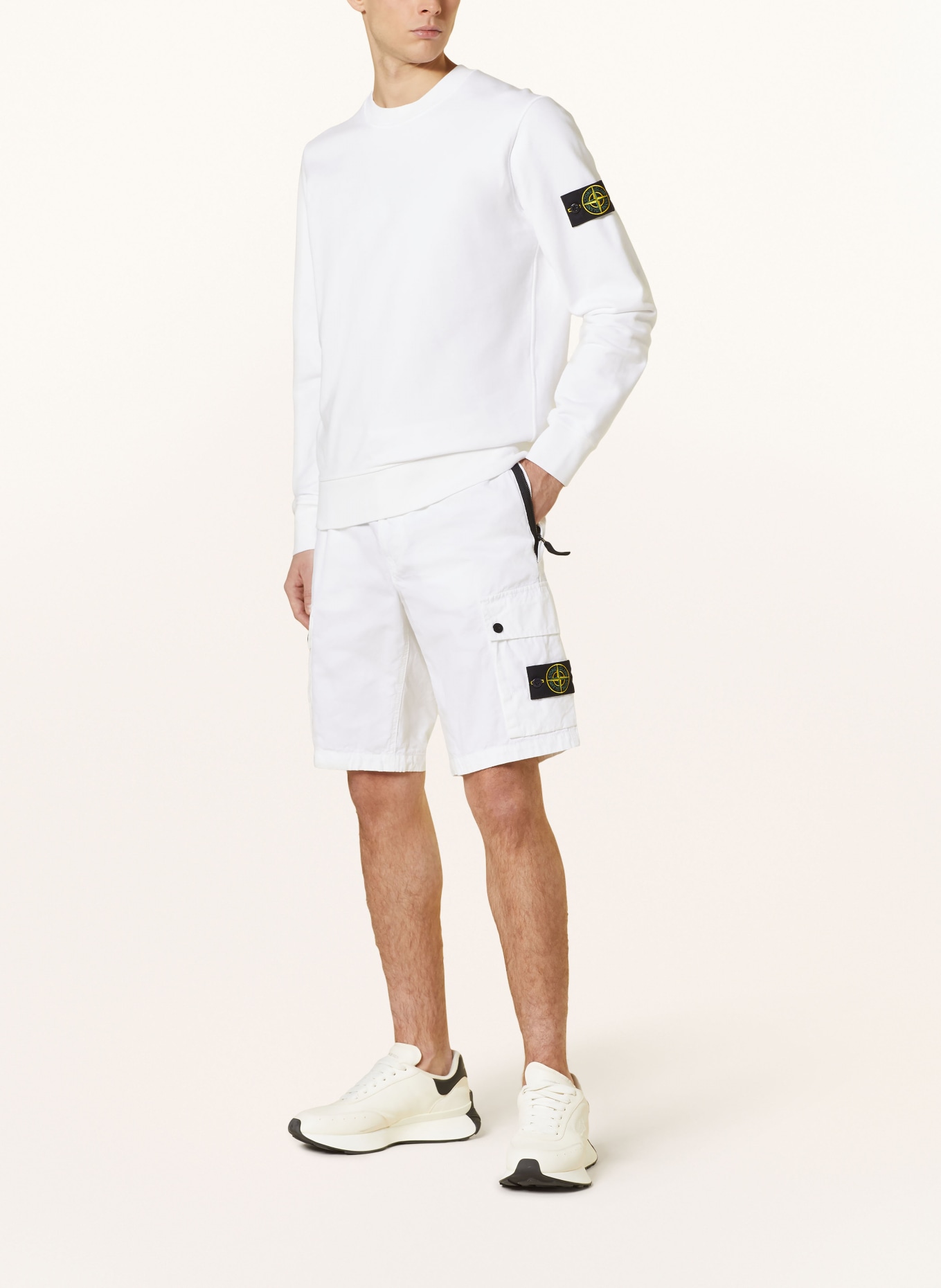 STONE ISLAND Cargo shorts slim fit, Color: WHITE (Image 2)