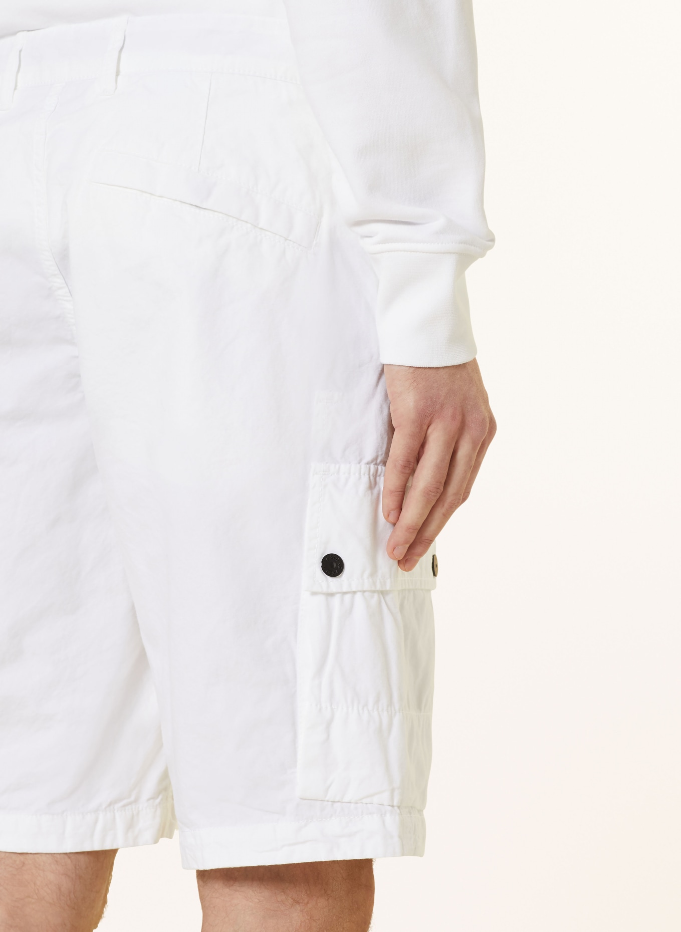 STONE ISLAND Cargo shorts slim fit, Color: WHITE (Image 6)