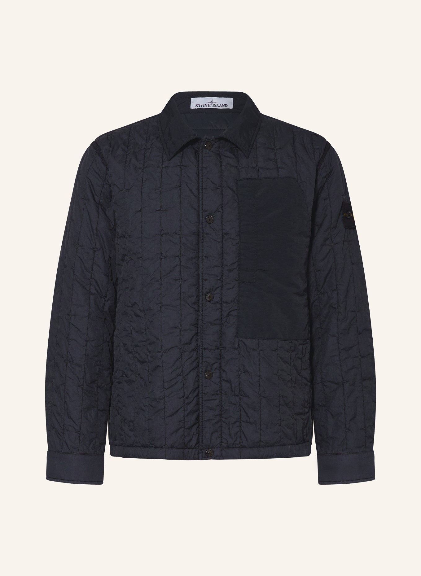 STONE ISLAND Quilted jacket with Primaloft® insulation, Color: DARK BLUE (Image 1)