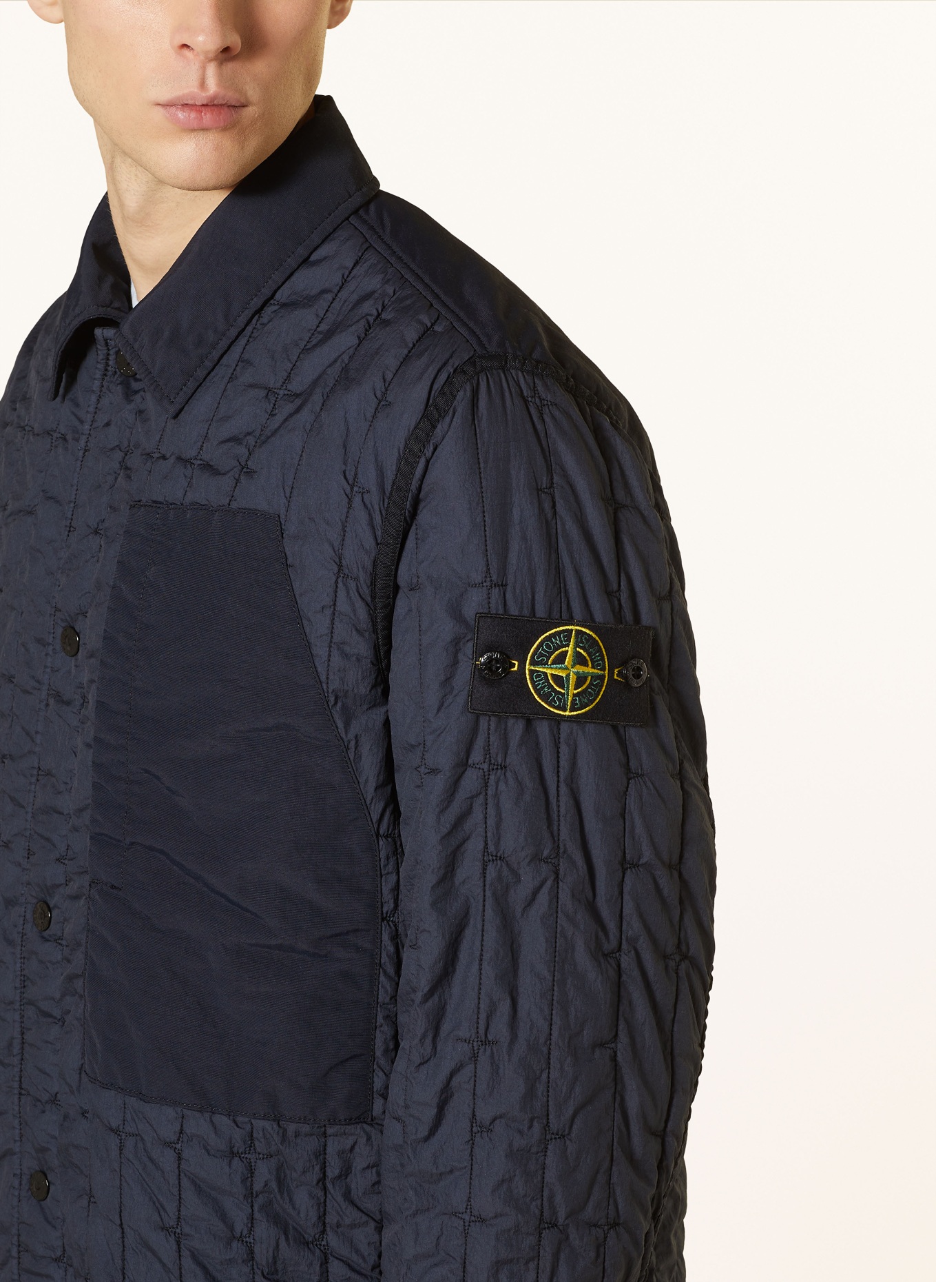 STONE ISLAND Quilted jacket with Primaloft® insulation, Color: DARK BLUE (Image 4)